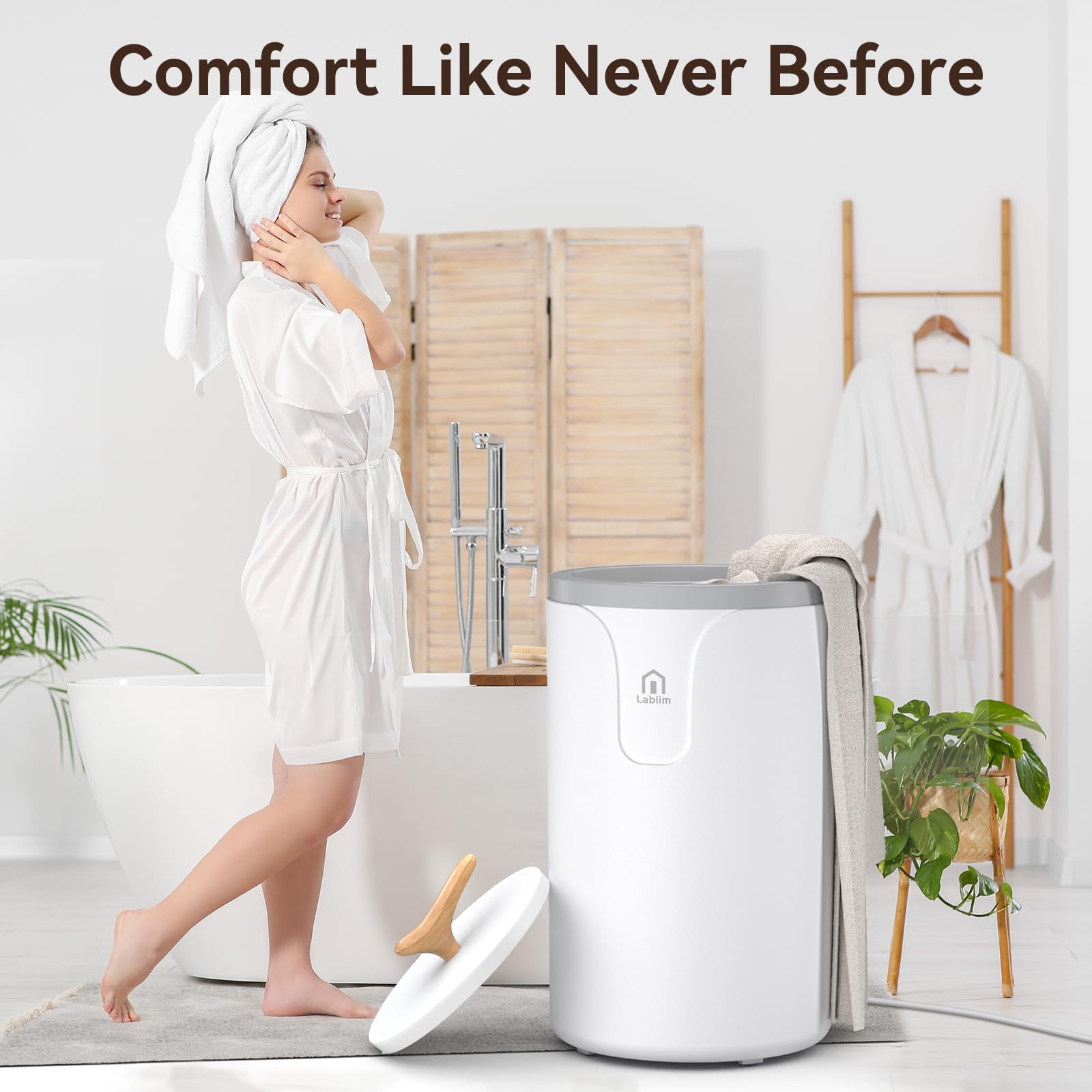 Premium Heated Towel Warmer for Bathroom & Spa - 20L Large Capacity Fast Warming Bucket for Towels, Robes & Blankets - Perfect Winter Gift for Home Luxury & Cozy Comfort