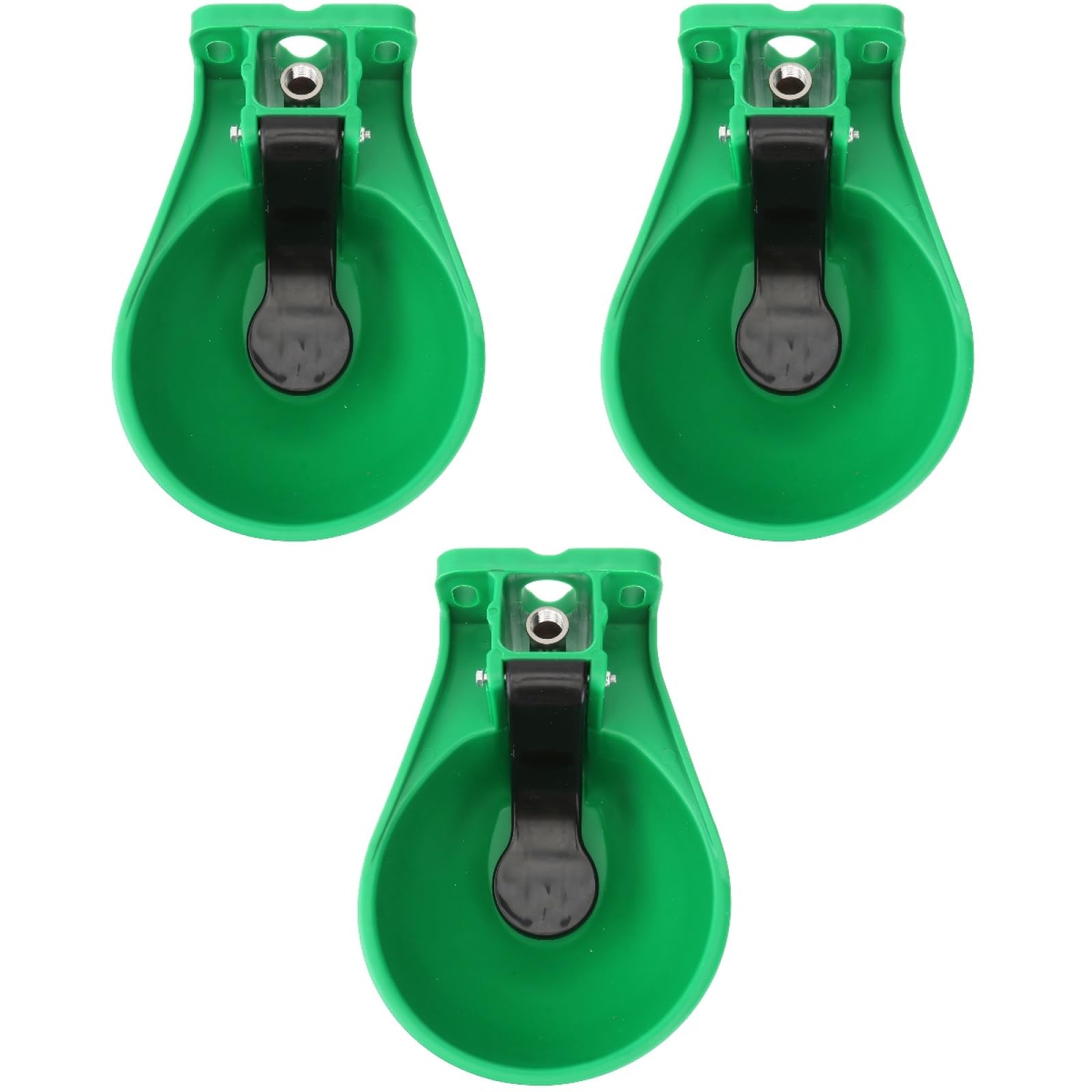 FRCOLOR 3Pcs Plastic Livestock Water Trough - Automatic Drinking Bowl for Horses, Cows, Sheep, Goats, Pigs & Dogs - Durable Animal Water Dispenser for Stable, Farm & Pasture Use
