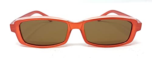 Rectangle - Pearl Salmon With Amber Lens