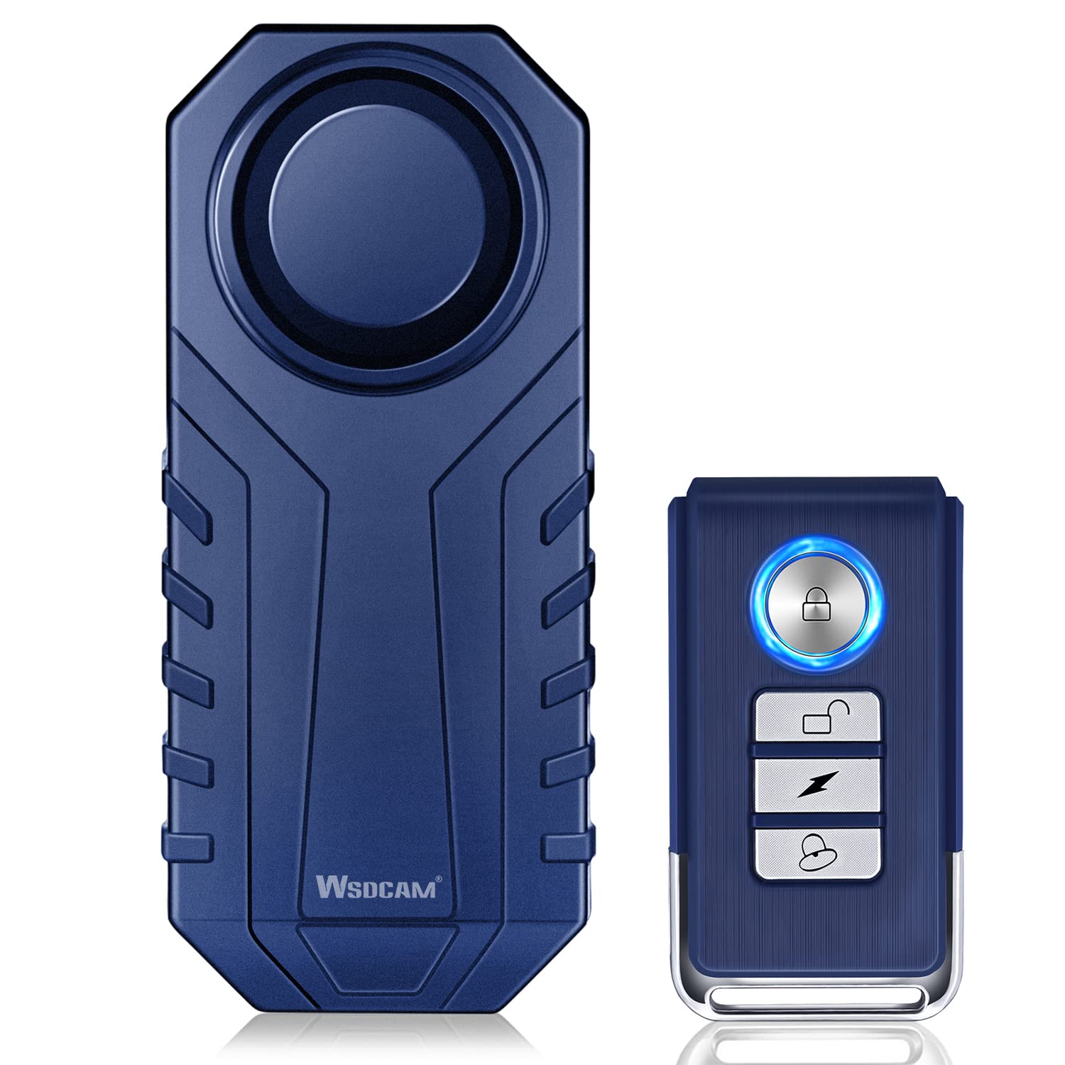 WSDCAM 113dB Wireless Bike Alarm - Anti-Theft Vibration & Motion Sensor Security System for Motorcycles & Bicycles - Waterproof Vehicle Alarm with Remote Control (No Heat Resistance) - Perfect for Parking Lots, Garages & Outdoor Protection