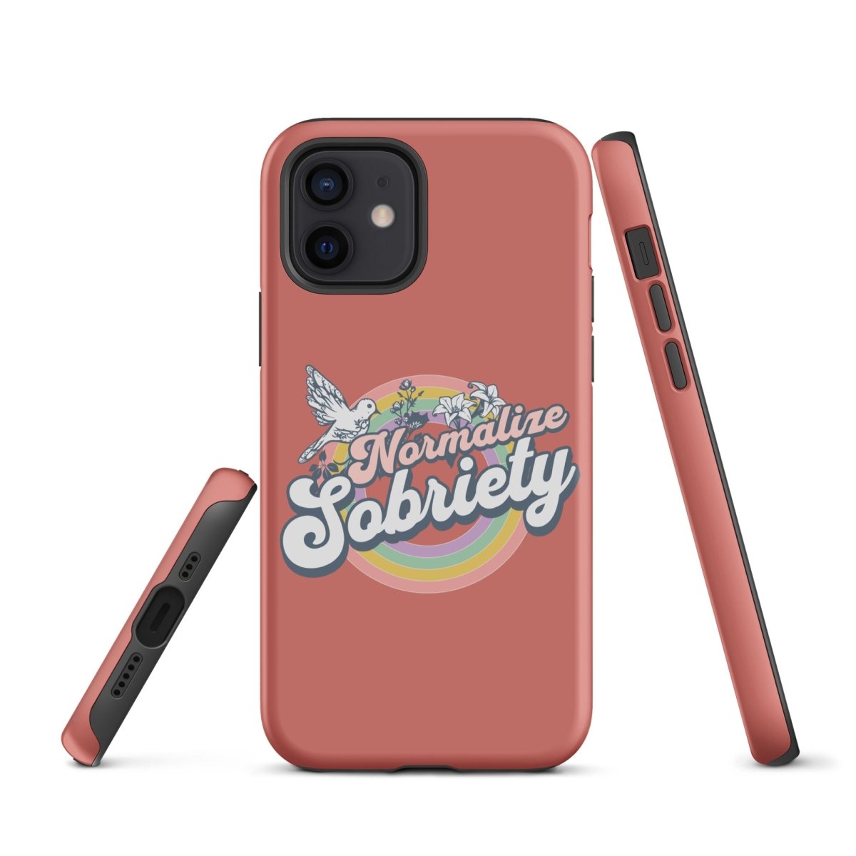 Normalize Sobriety iPhone Case - Trendy Protective Phone Cover for iPhone 13/14/15 Pro Max - Perfect for Sober Living, Recovery Support & Addiction Awareness
