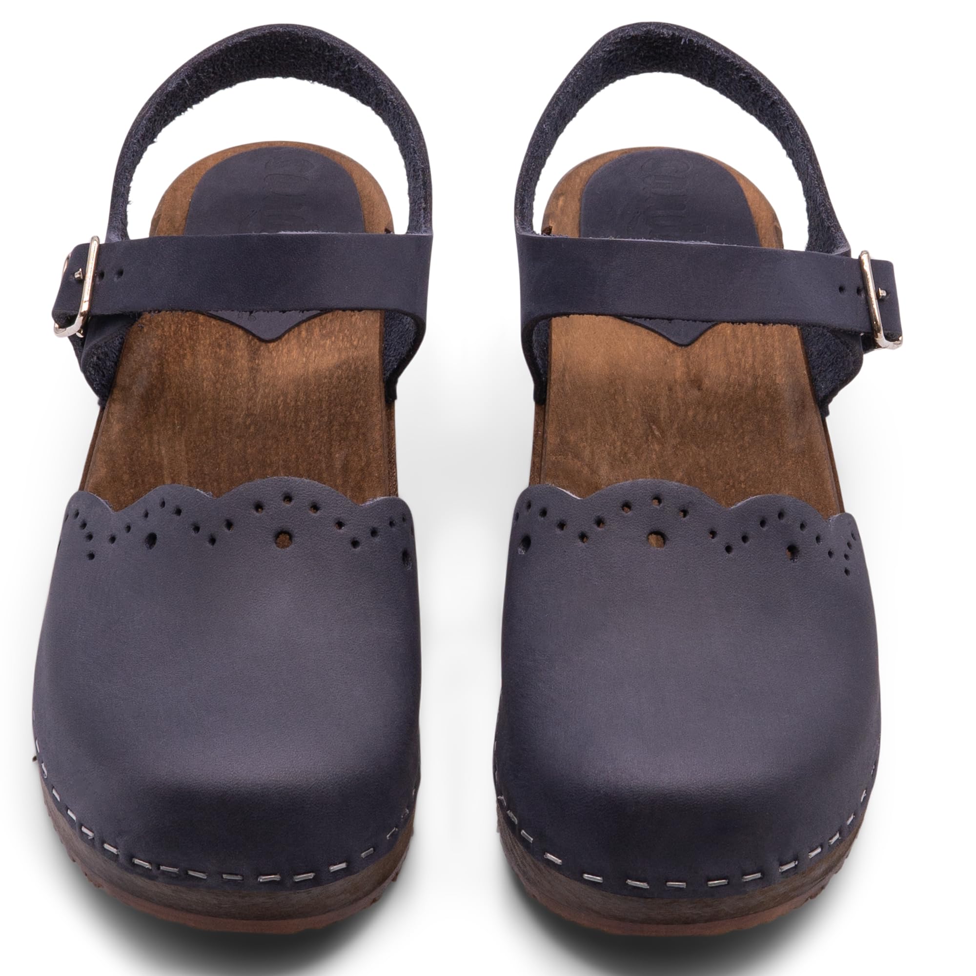 Sandgrens Handmade Swedish Wooden Clogs for Women - Comfortable Low Heel Sandals | Milan Style | Perfect for Gardening, Casual Walks & Summer Outfits