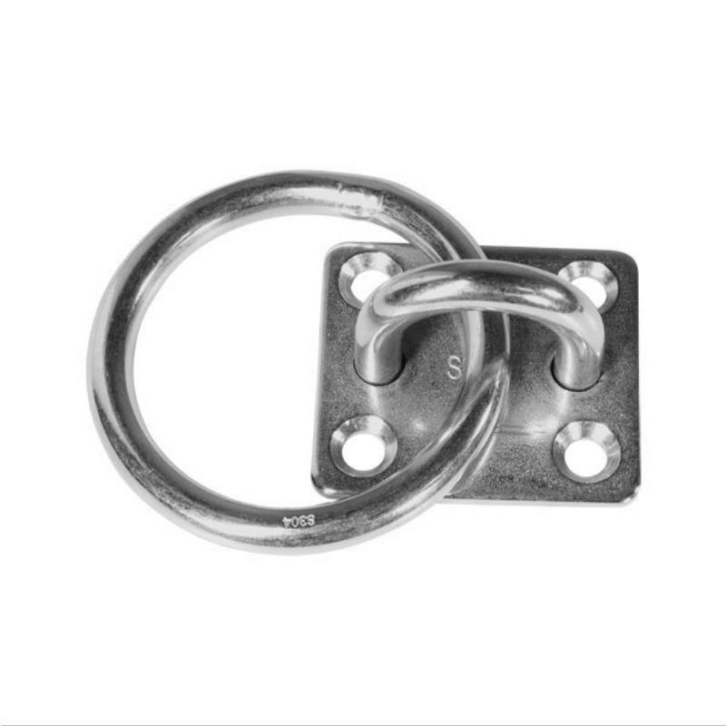 Stainless Steel BLA Pad Eye with Ring - 6mm Thickness - Heavy Duty Marine & Construction Hardware for Boats, Trailers, and Rigging