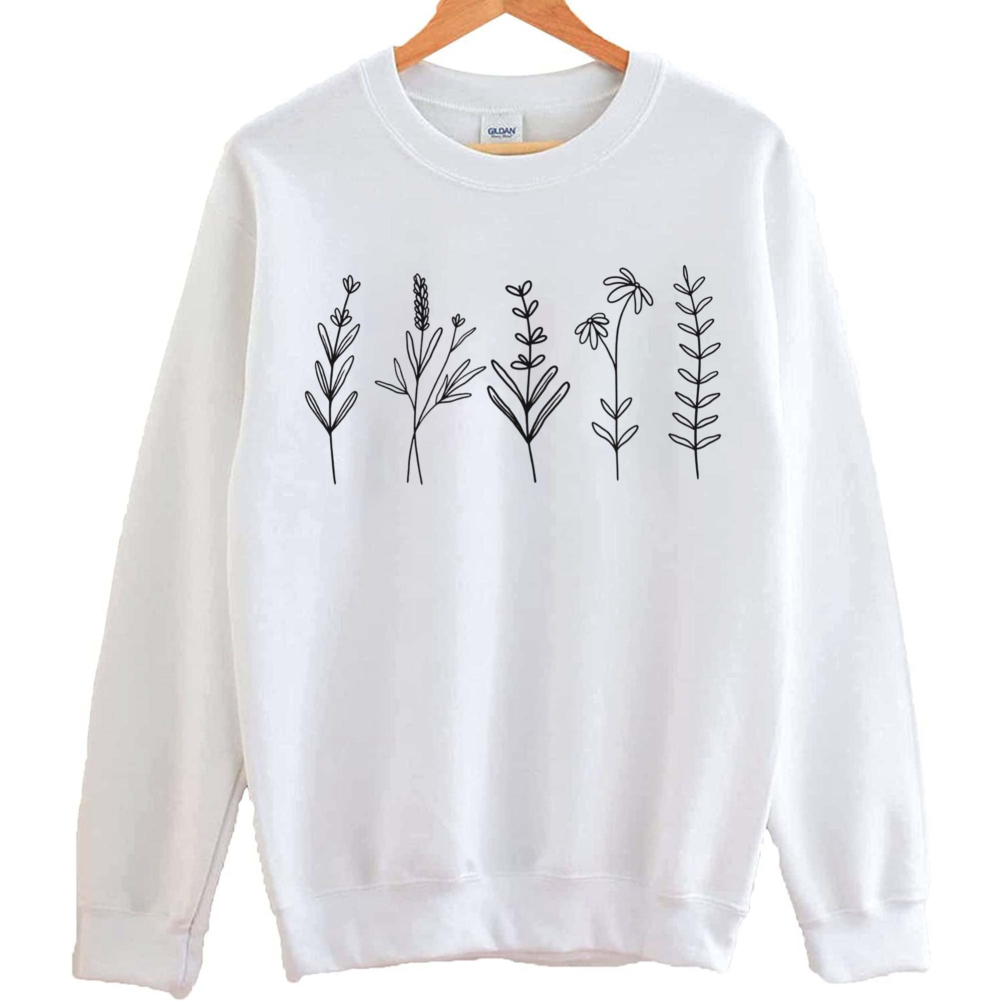 Wildflower Sweatshirt for Women - Cute Nature Lover Pullover with Floral Design | Perfect for Casual Outfits, Outdoor Adventures & Cozy Loungewear