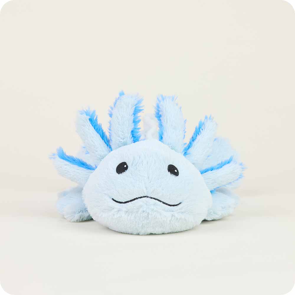 Blue Axolotl Warmies - Adorable Microwavable Plush Heating Pad for Kids & Adults - Perfect for Stress Relief, Anxiety Comfort & Pain Management