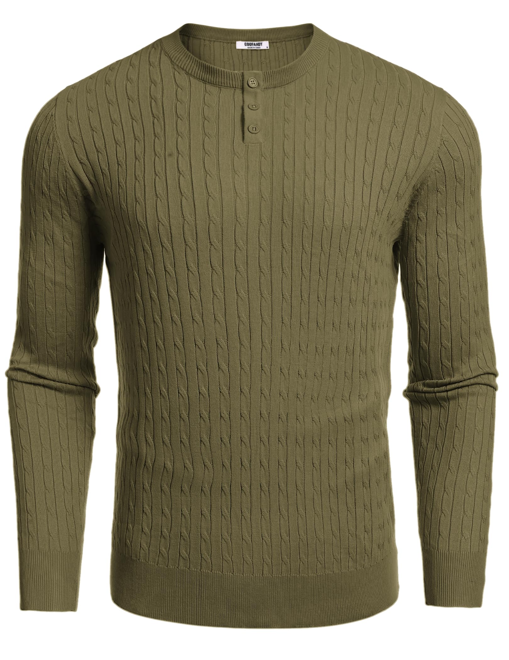 COOFANDY Men's Knit Henley Sweater - Long Sleeve Button Down Pullover for Fall & Winter | Casual Wear, Layering, Office & Date Night Outfits