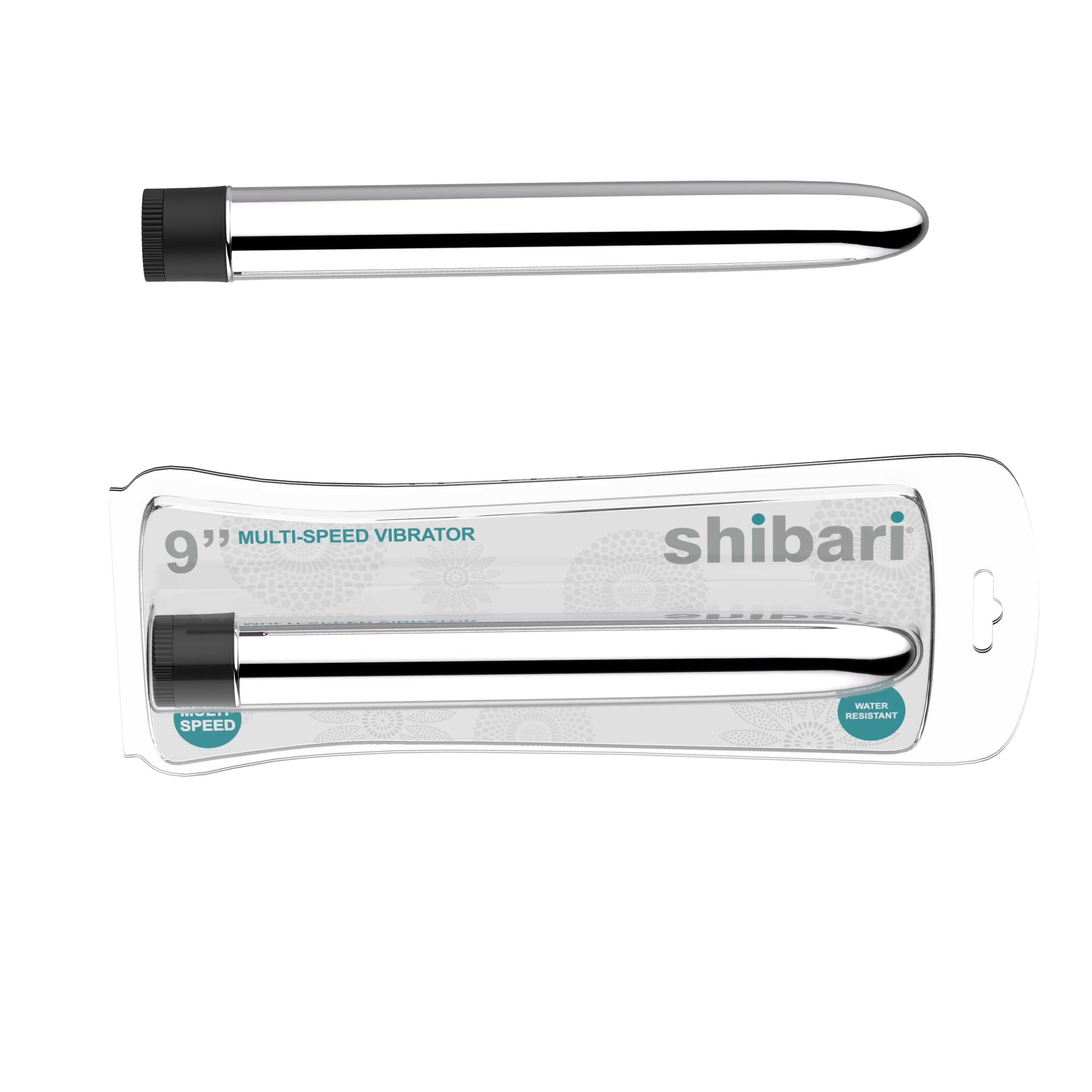 Shibari Classic Bullet Vibrator - 9 Inch Powerful Rechargeable G-Spot & Clitoral Stimulator for Women, ABS Plastic Waterproof Adult Sex Toy - Quiet Discreet Vibrating Massager for Solo Play & Couples Intimacy (Silver)