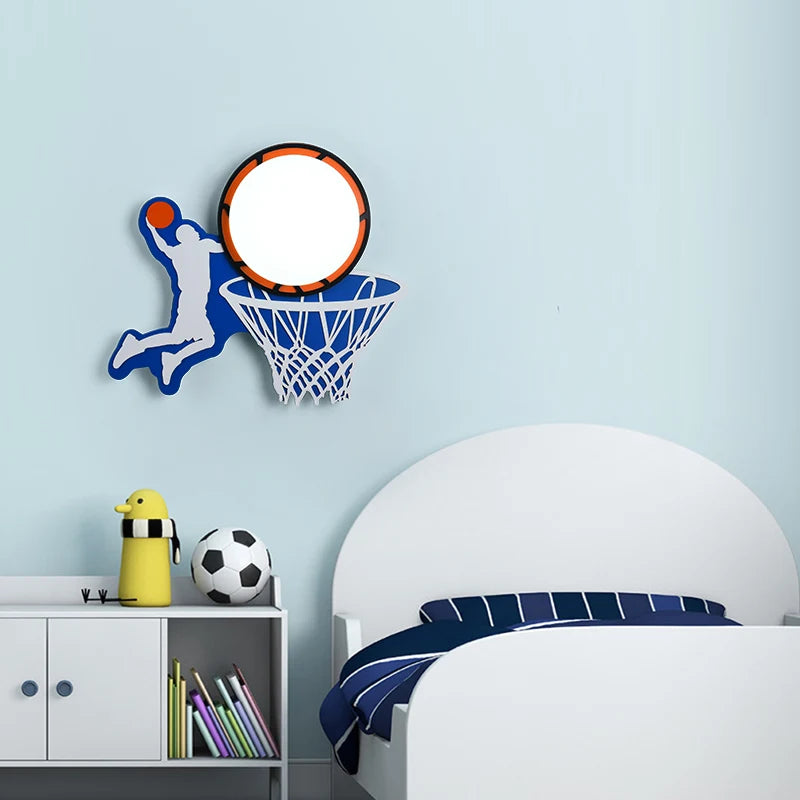 LED Basketball Night Light for Kids Room - Glow in the Dark Sports Decor for Boys Bedroom, Nursery & Game Room - Perfect Gift for Young Basketball Fans