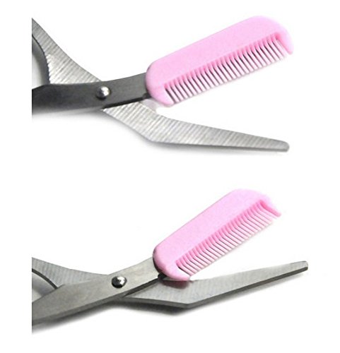 WOIWO Professional Eyebrow Scissors & Trimmer Set - Stainless Steel Eyebrow Eyelash Hair Remover Tool with Free Comb - Precise Grooming Kit for Perfect Eyebrow Shaping at Home or Salon