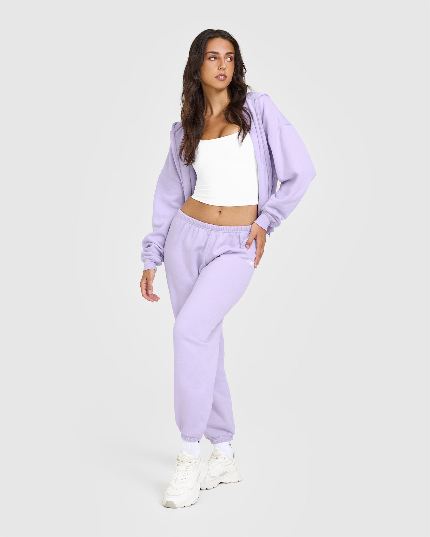 Mid Weight Joggers for Women - Soft Lavender Purple Lounge Pants | Perfect for Yoga, Running & Casual Wear