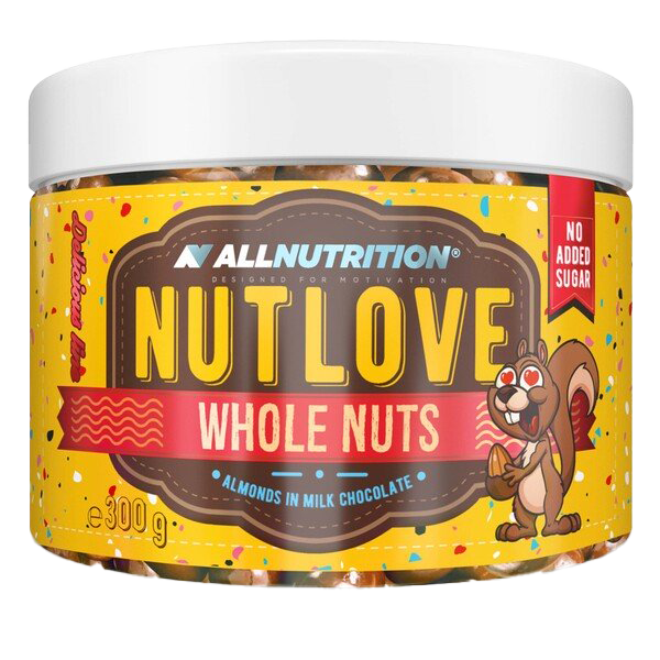 Allnutrition Nutlove Whole Nuts 300g - Premium Mixed Nuts for Snacking, Baking & Healthy Eating - Perfect for Office, Gym & Home Use