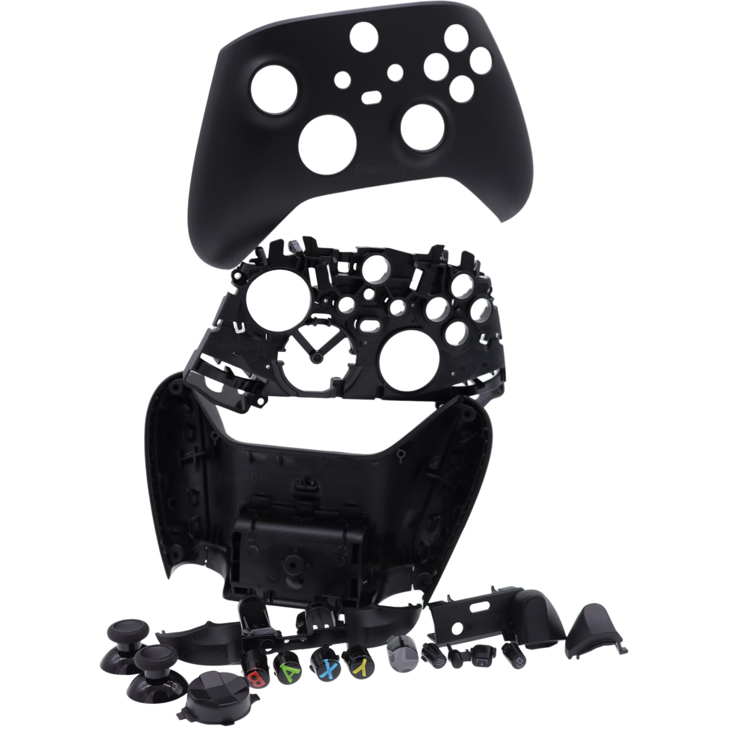 Premium Xbox Series X|S Controller Replacement Kit - Full Housing Set with Triggers, Thumbsticks, Bumper & D-Pad (Black) | Perfect for Gaming Enthusiasts & DIY Repairs | Enhance Your Xbox Gaming Experience