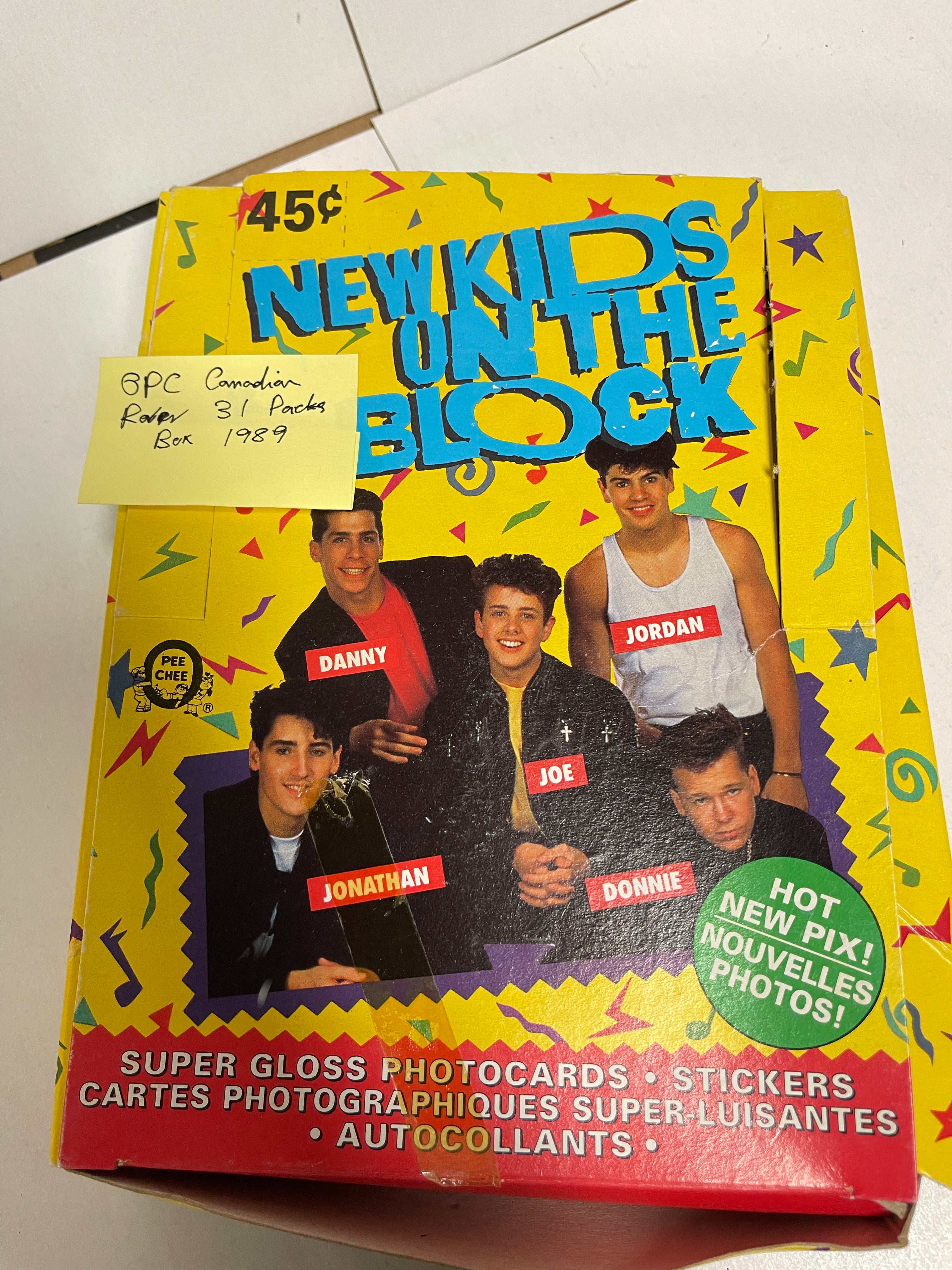1989 O-Pee-Chee Canadian Version New Kids on the Block 31 Sealed Card Packs with Original Box - Rare Collectible Trading Cards for 80s Music Fans & Memorabilia Collectors