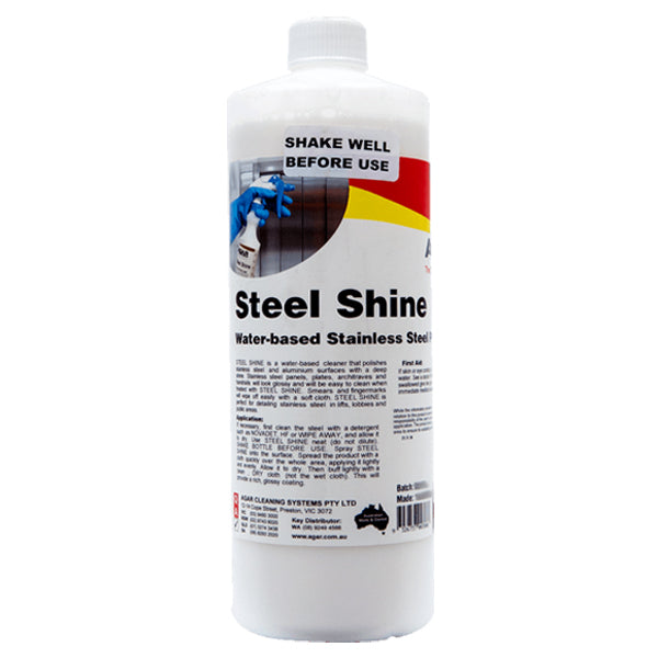 Premium Agar Steel Shine Water-Based Metal Polish - Restores Shine to Stainless Steel, Chrome & Aluminum - Perfect for Kitchen Appliances, Automotive Parts & Jewelry Cleaning