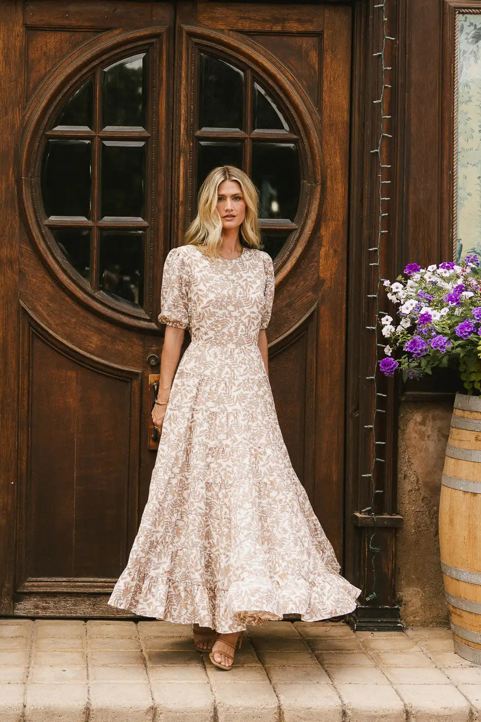 Oaklee Foliate Maxi Dress - Floral Print Long Summer Dress for Women, Beach Wedding Guest Outfit, Boho Chic Vacation Dress - FINAL SALE