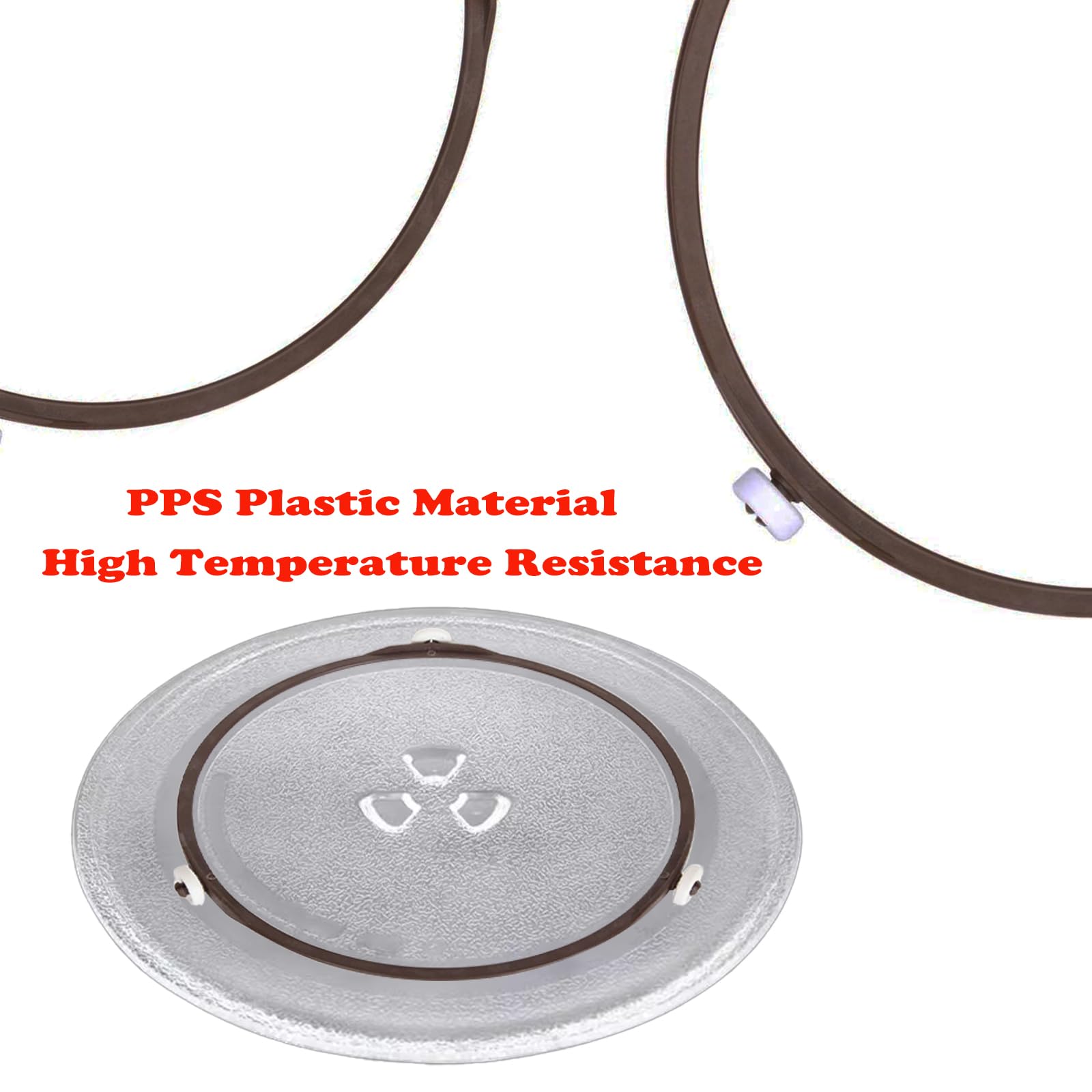 7 Inch Microwave Turntable Ring Replacement - 14mm Roller Height Glass Plate Support Holder for Microwave Oven | Compatible with Most Brands | Perfect for Heating, Defrosting & Reheating Food