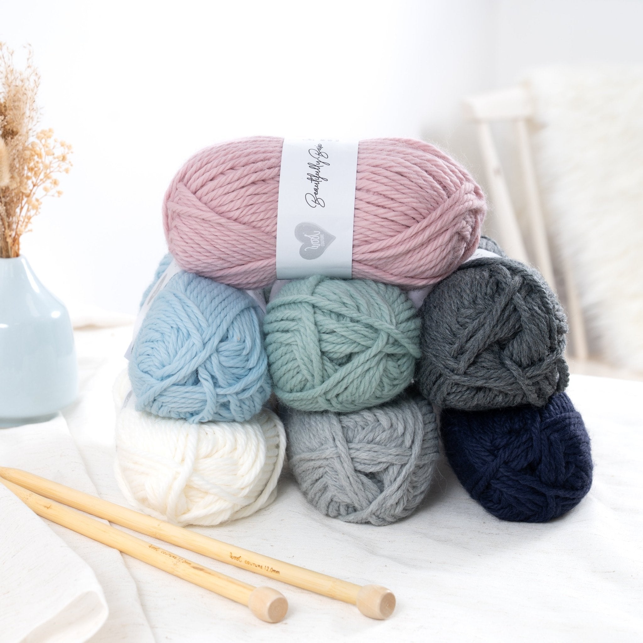 Beginner Knitting Kit - Garter Scarf & Headband Set for DIY Crafts | Perfect for Winter Accessories, Gift Making & Relaxation Hobbies