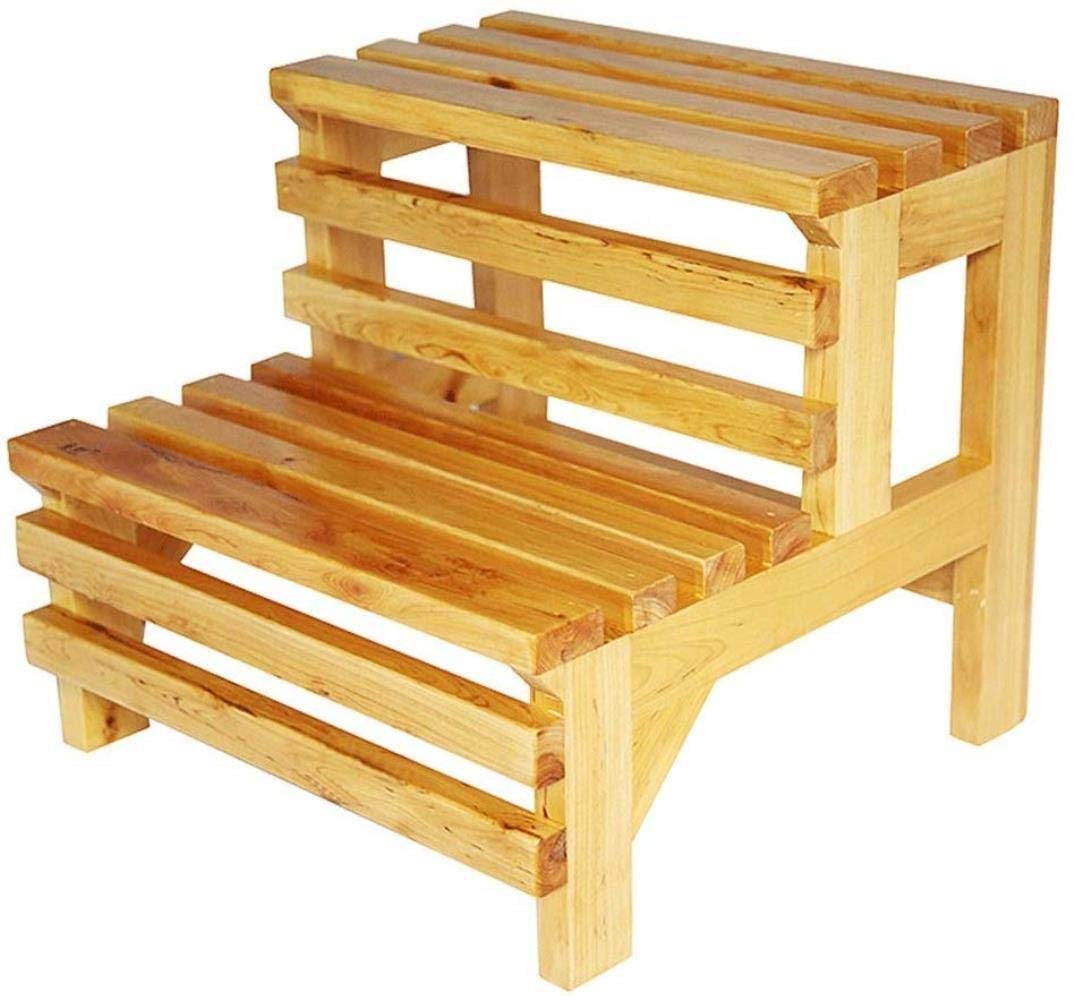 NEVKA Wooden Step Stool with Non-Slip Surface, Multifunctional Pedal, Waterproof Design for Home, Bathroom, and Shoe Changing Bench - Perfect for Stairs, Storage, and Bathroom Use
