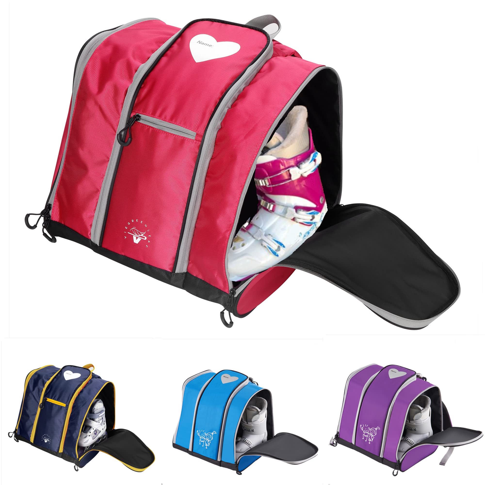 VieGreenleaf Kids Backpack for Rollerblade & Ski Gear - Perfect for Outdoor Travel (Pink Rose)