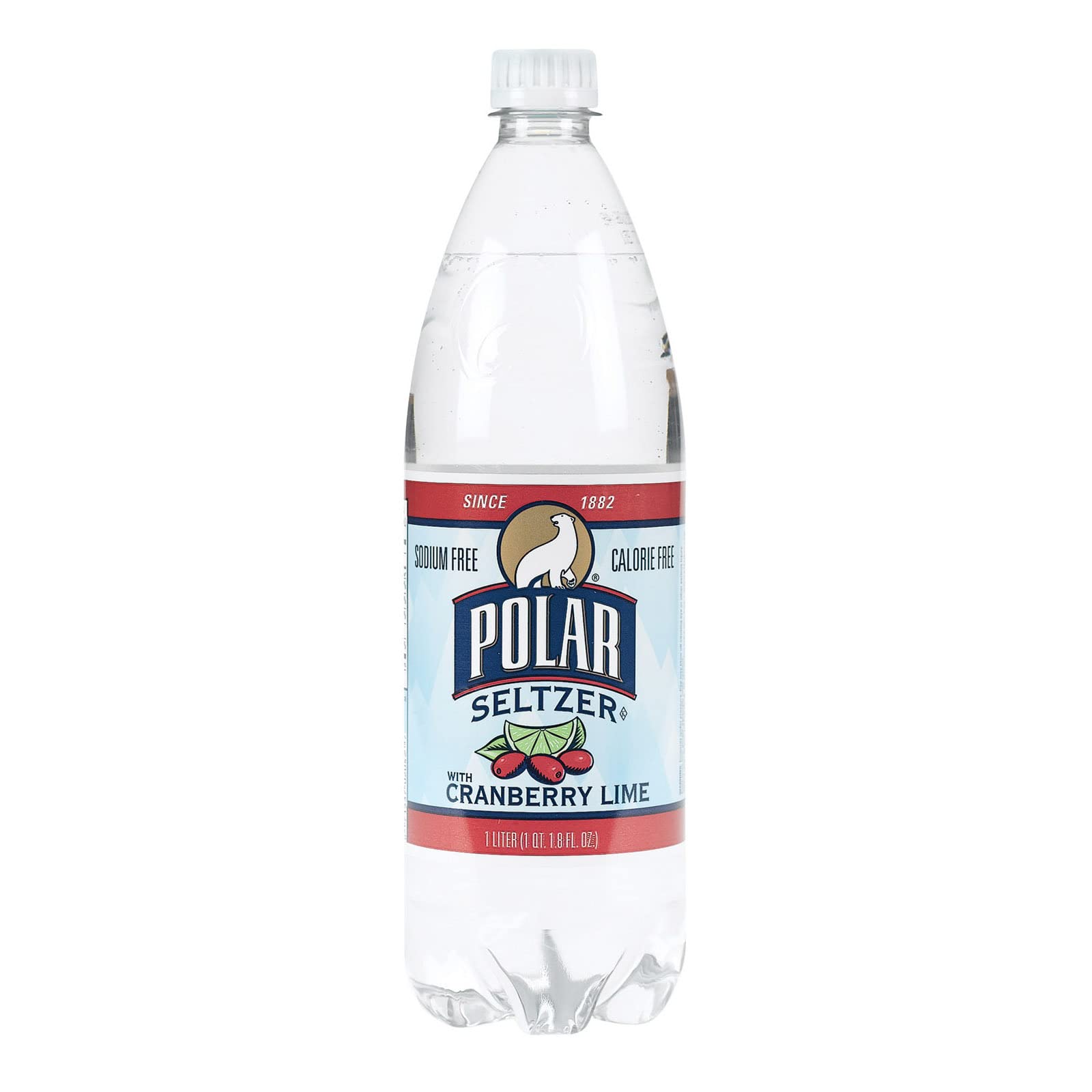 Polar Beverages Seltzer Water - Cranberry Lime Flavor - 12 Pack (33.8 fl oz Cans) - Refreshing Sparkling Water for Parties, Picnics & Healthy Hydration