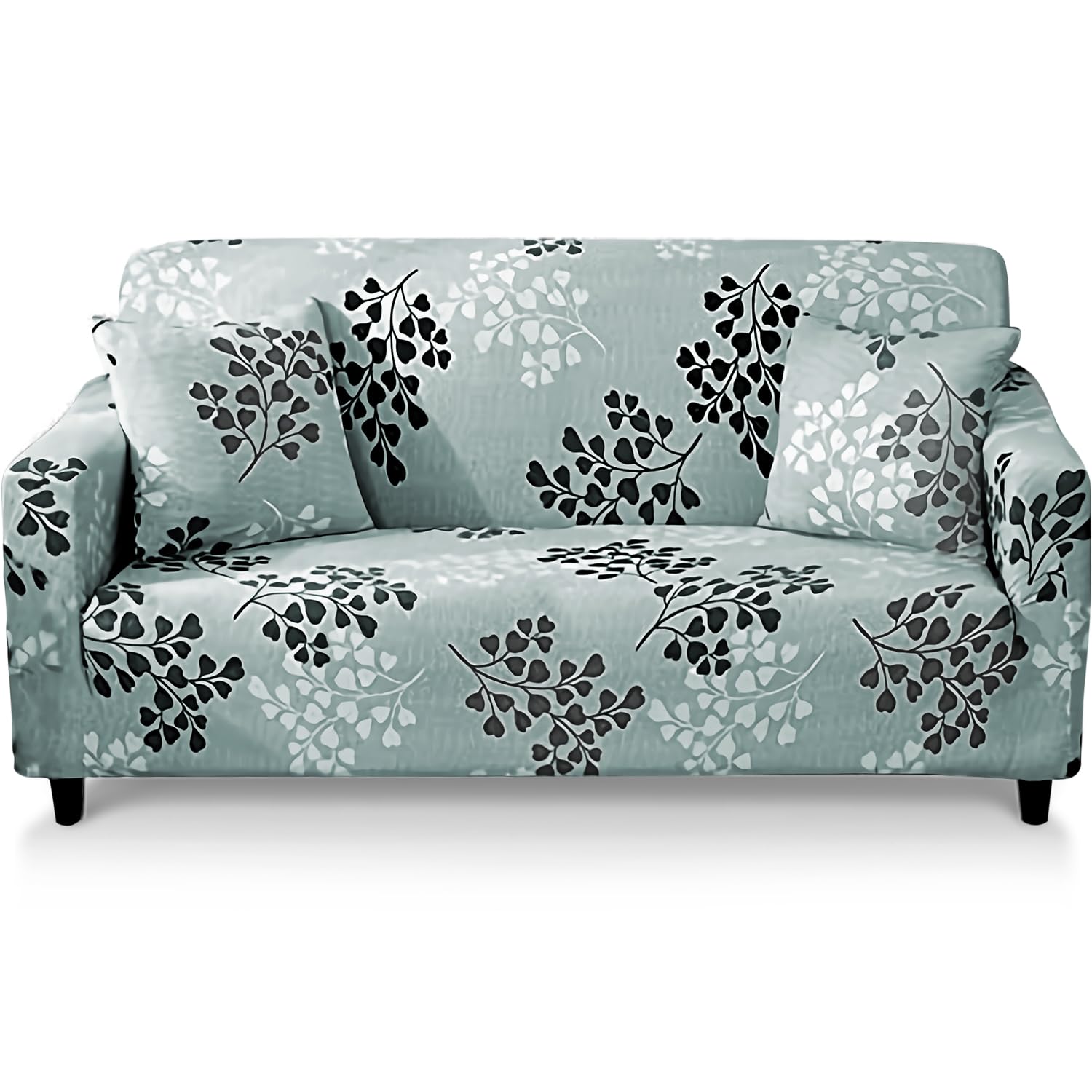 Lamberia Printed Stretch Sofa Cover Slipcover for 4-Seater Couches & Loveseats with 2 Pillow Cases - Fall Autumn Design | Home Decor, Living Room Furniture Protection