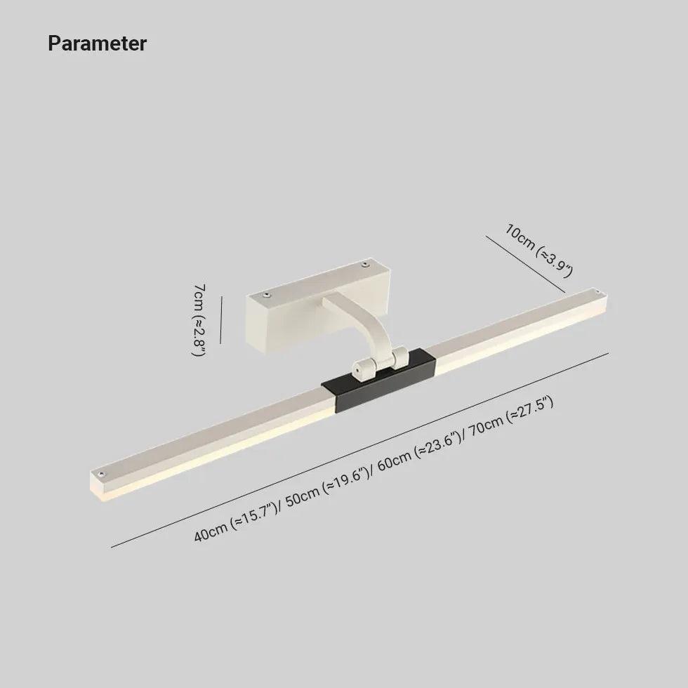 Modern White Minimalist Wall Light for Bathroom - Sleek LED Sconce with Adjustable Brightness, Perfect for Vanity Mirror Lighting and Small Space Illumination