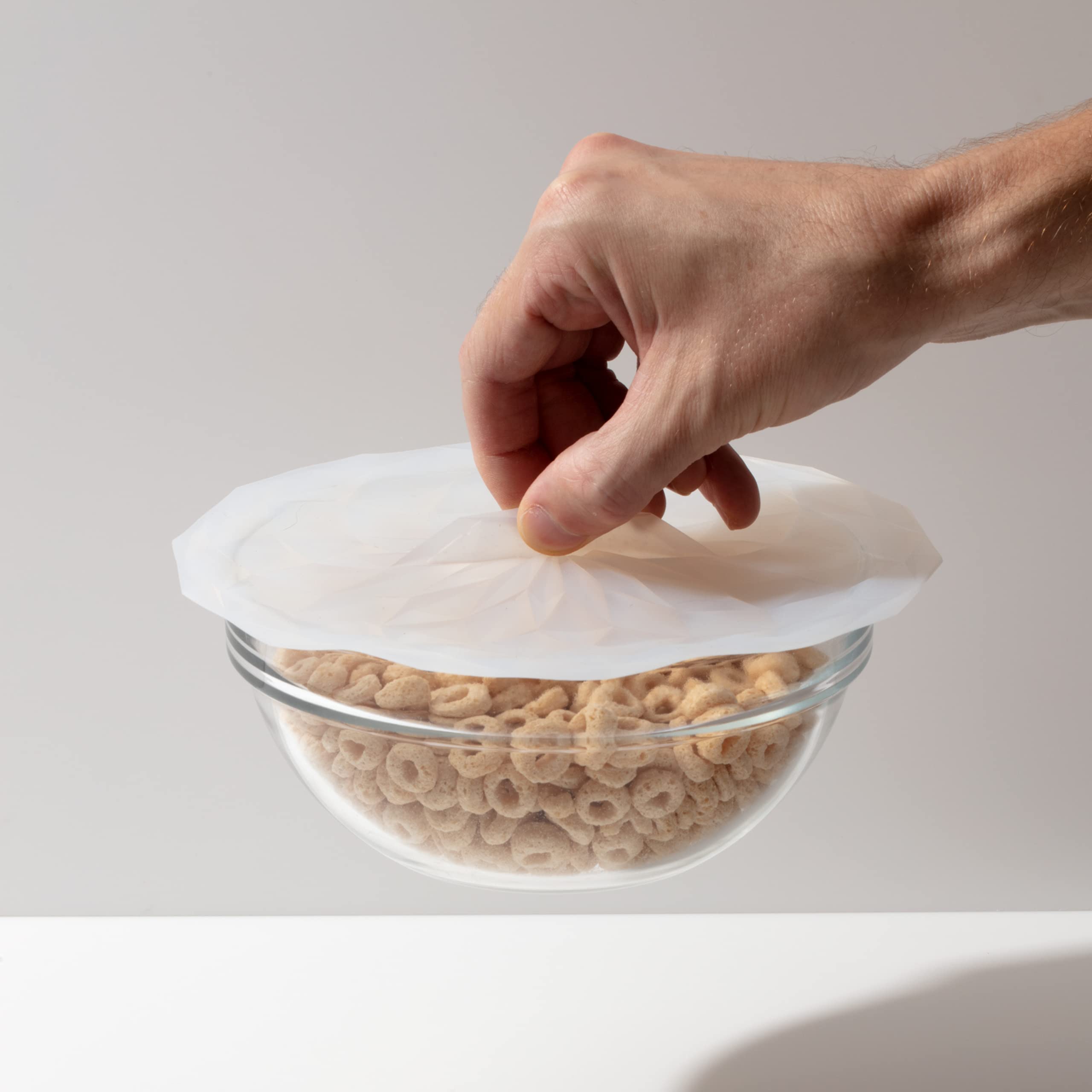 GIR: Get It Right Silicone Suction Lids - 12.5 Inch Heat-Resistant Microwave Splatter Cover for Bowls, Plates & Pots - Oven, Fridge & Freezer Safe - Studio White - Perfect for Meal Prep, Leftovers & Food Storage