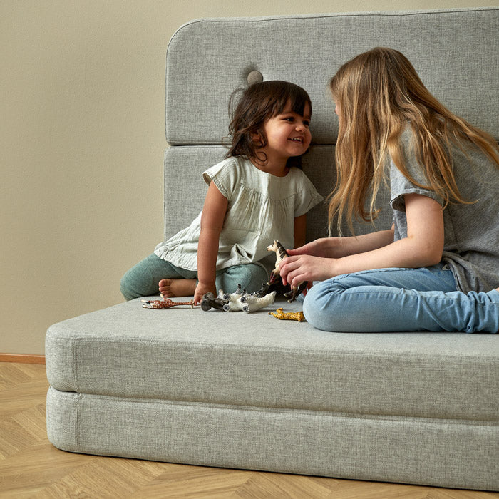 KlipKlap KK 3 Fold Sofa XL - Soft & Comfortable 36x140x70cm - Deep Green with Light Green Accents - Perfect for Small Spaces, Dorms, or Guest Rooms (Pre Order, Est. Delivery 2-4 Weeks)