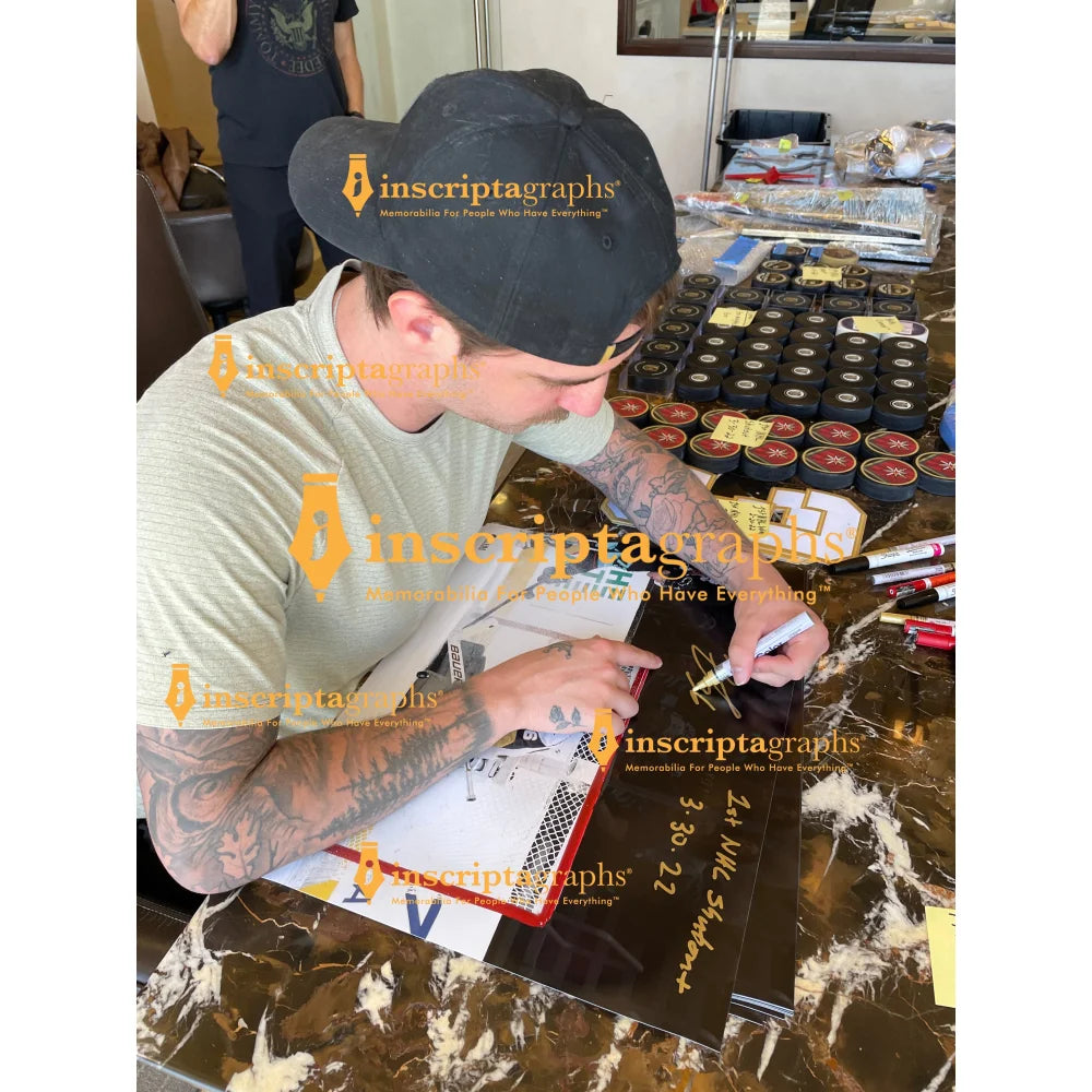 Logan Thompson Autographed Vegas Golden Knights 16x20 Photo - First Shutout Game Signed Memorabilia | NHL Collectible for Hockey Fans & Sports Memorabilia Display