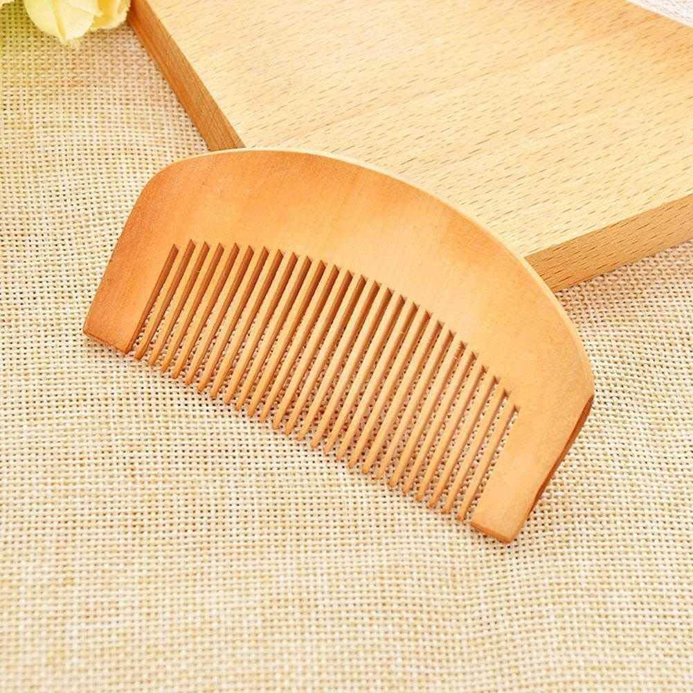 1 Pcs Natural Walnut Wood Comb - Thickened Soft Tooth Anti-Static Hair Comb for Men & Women - Gentle Scalp Massage, Beard Care & Hair Styling - Perfect for Daily Use, Travel & Salon Styling