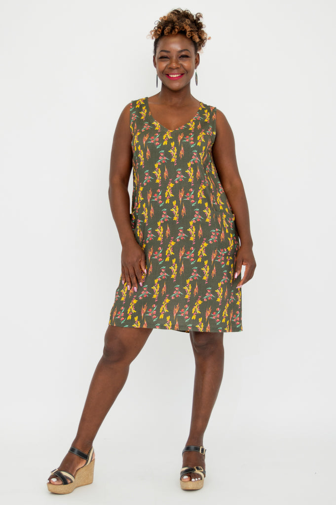 Felicia Dress - Linen Bamboo Blend Summer Dress for Women | Perfect for Beach Vacations, Casual Outings & Boho Style