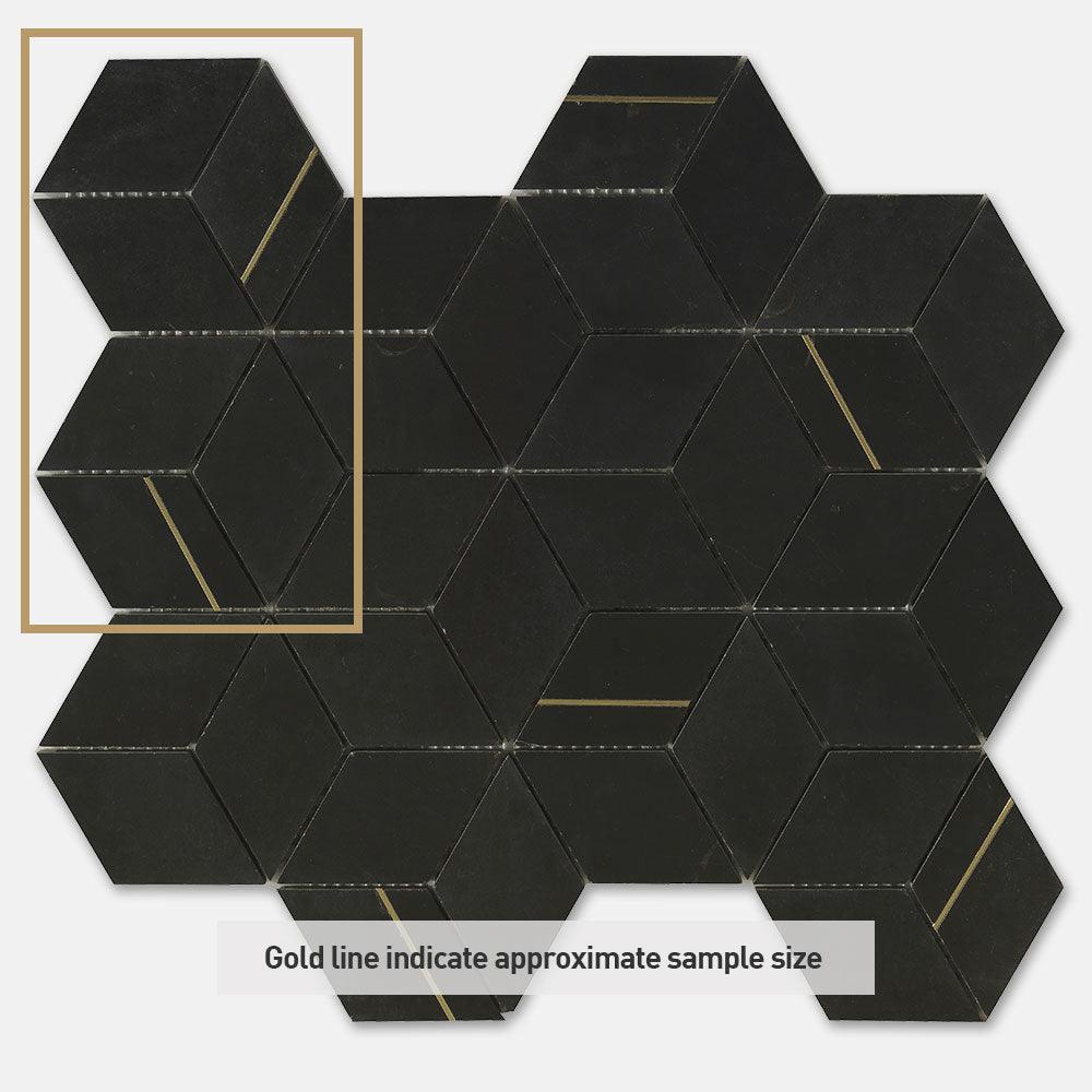 Premium Nero Marquina Honed Marble Mosaic Tiles - 12x12 Inch Square Sheets for Kitchen Backsplash, Bathroom Floor & Shower Walls - Natural Black & White Stone Tile for Modern Home Decor