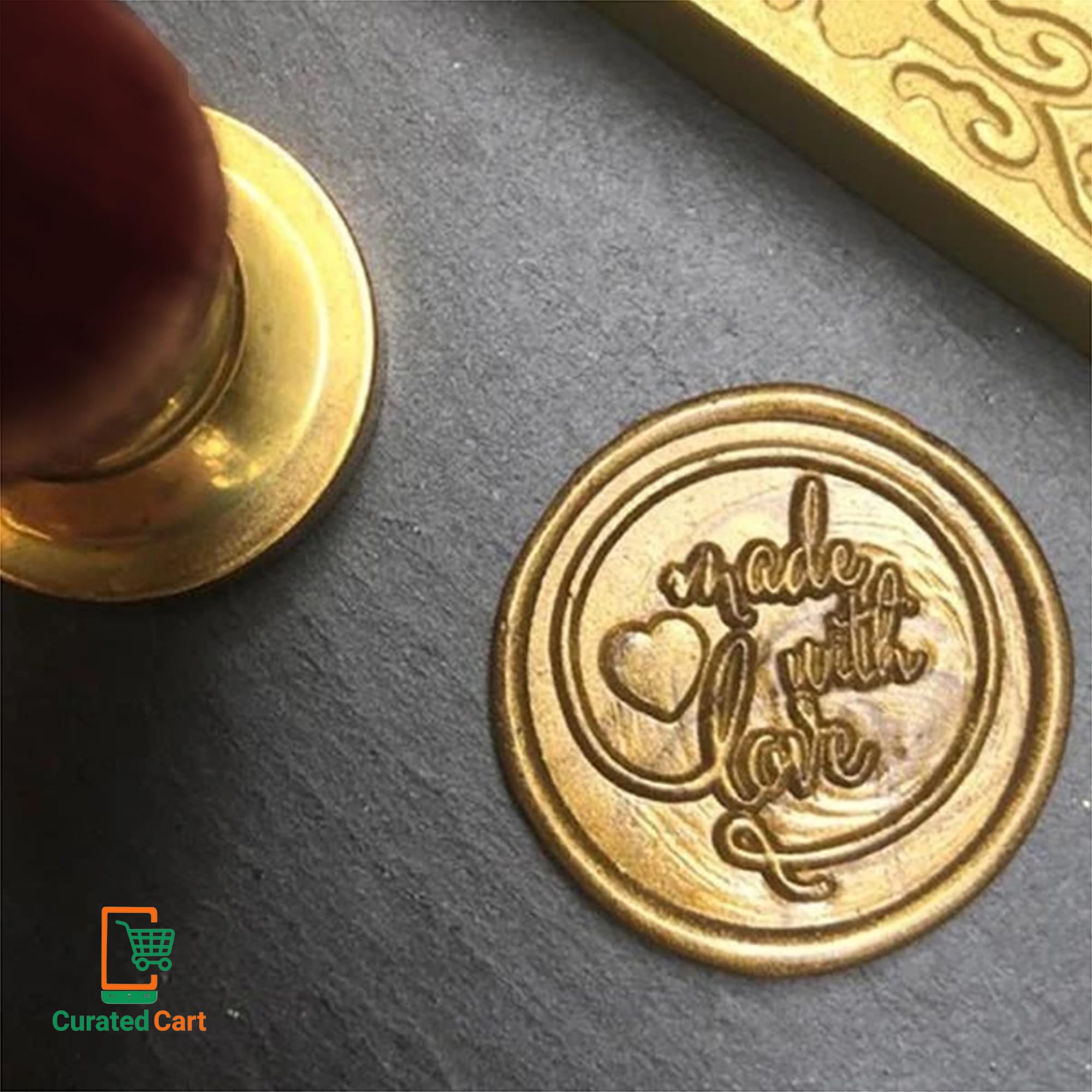 Personalized Monogram Wax Seal Stamp with Elegant Handle - Perfect for Wedding Invitations, Greeting Cards, Envelopes & Letters - Handcrafted Sealing Wax Stamp for Romantic Decorations & Special Occasions