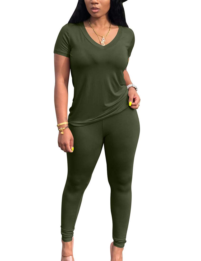 BORIFLORS Women's 2-Piece Workout Outfit Set - Long Sleeve T-Shirt & Jogger Legging Pants for Yoga, Gym, Running & Casual Wear