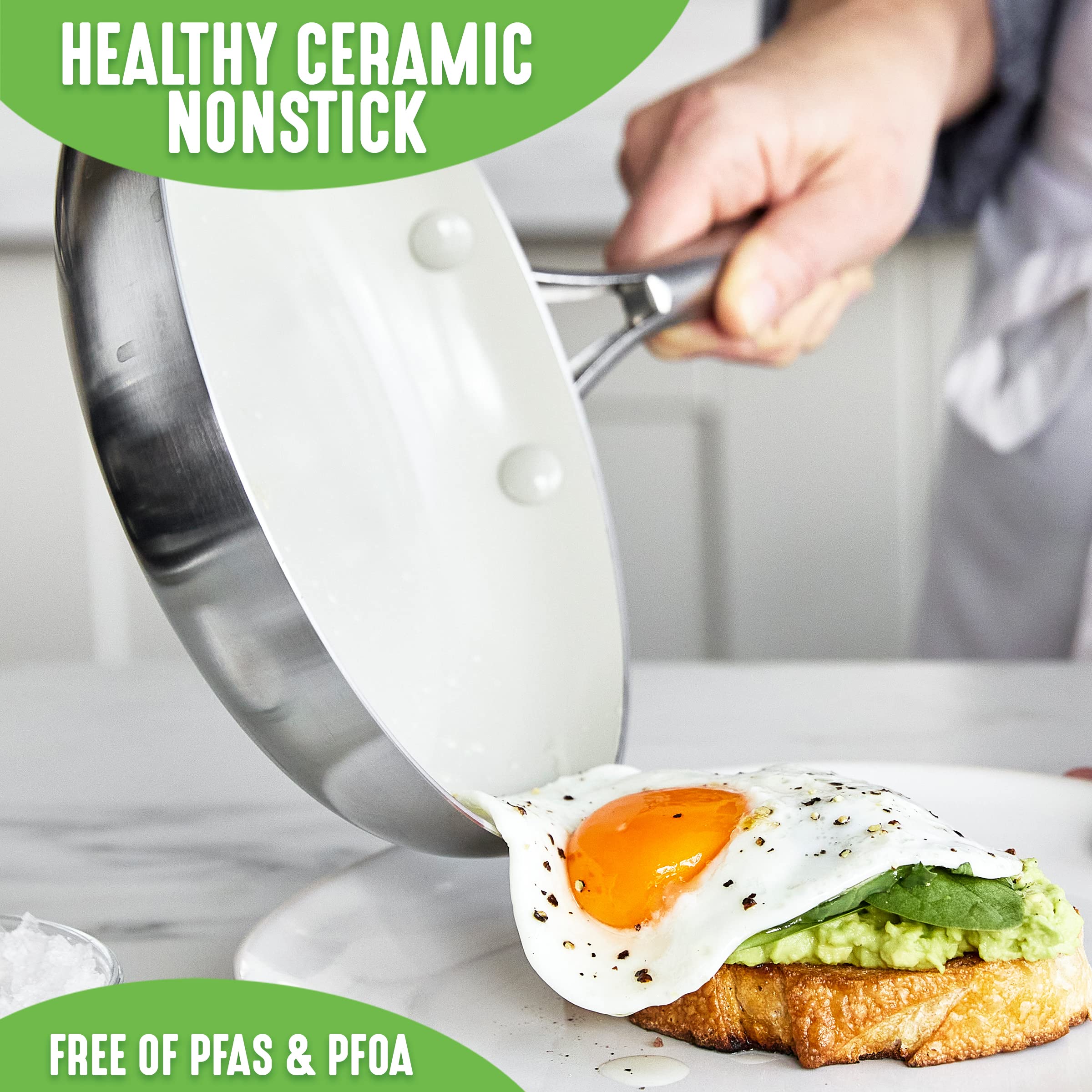 GreenLife Tri-Ply Stainless Steel Healthy Ceramic Nonstick 11