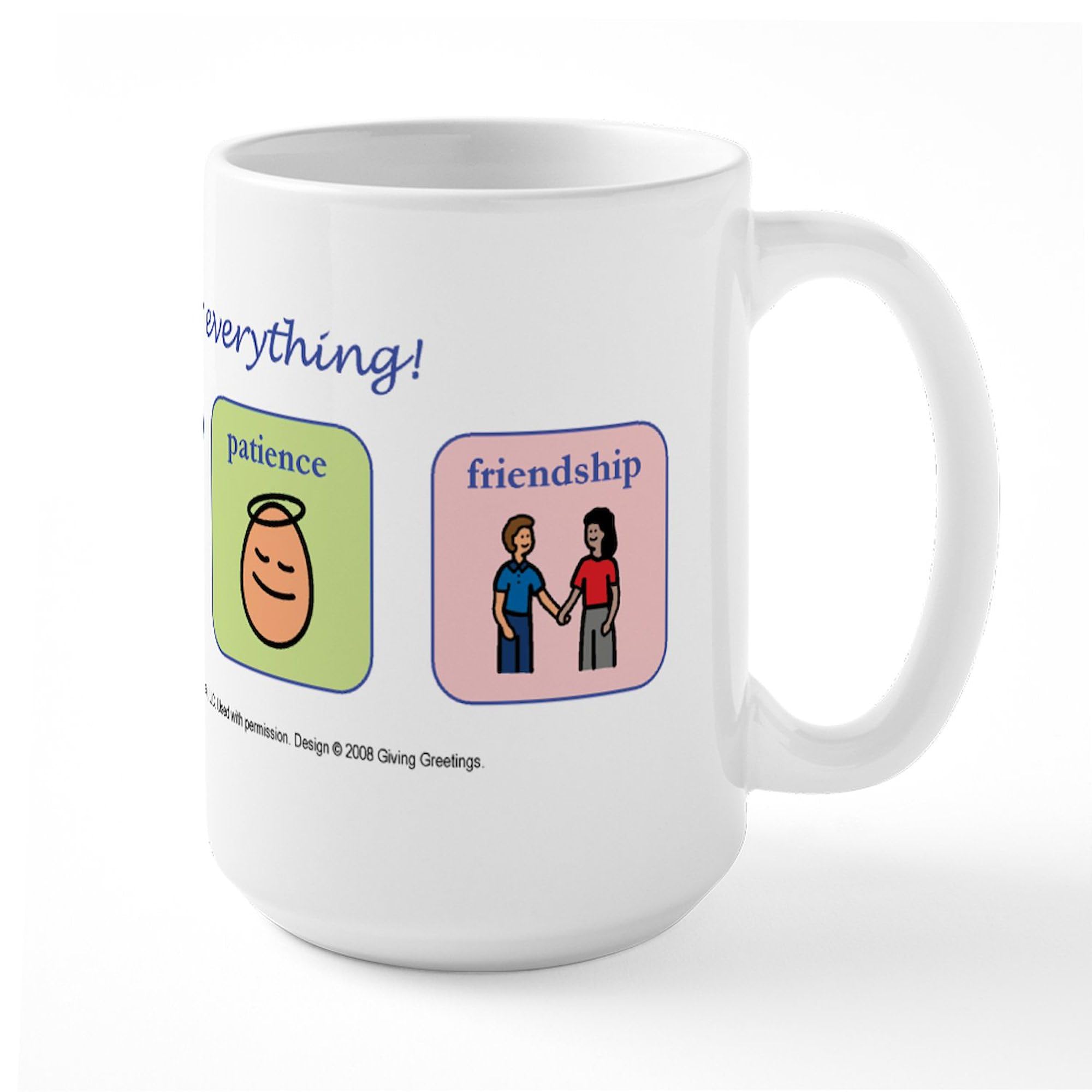 CafePress 15 oz (444 ml) Ceramic Coffee Mug - Insulated Travel Mug for Hot & Cold Drinks, Perfect for Home, Office, or Commuting