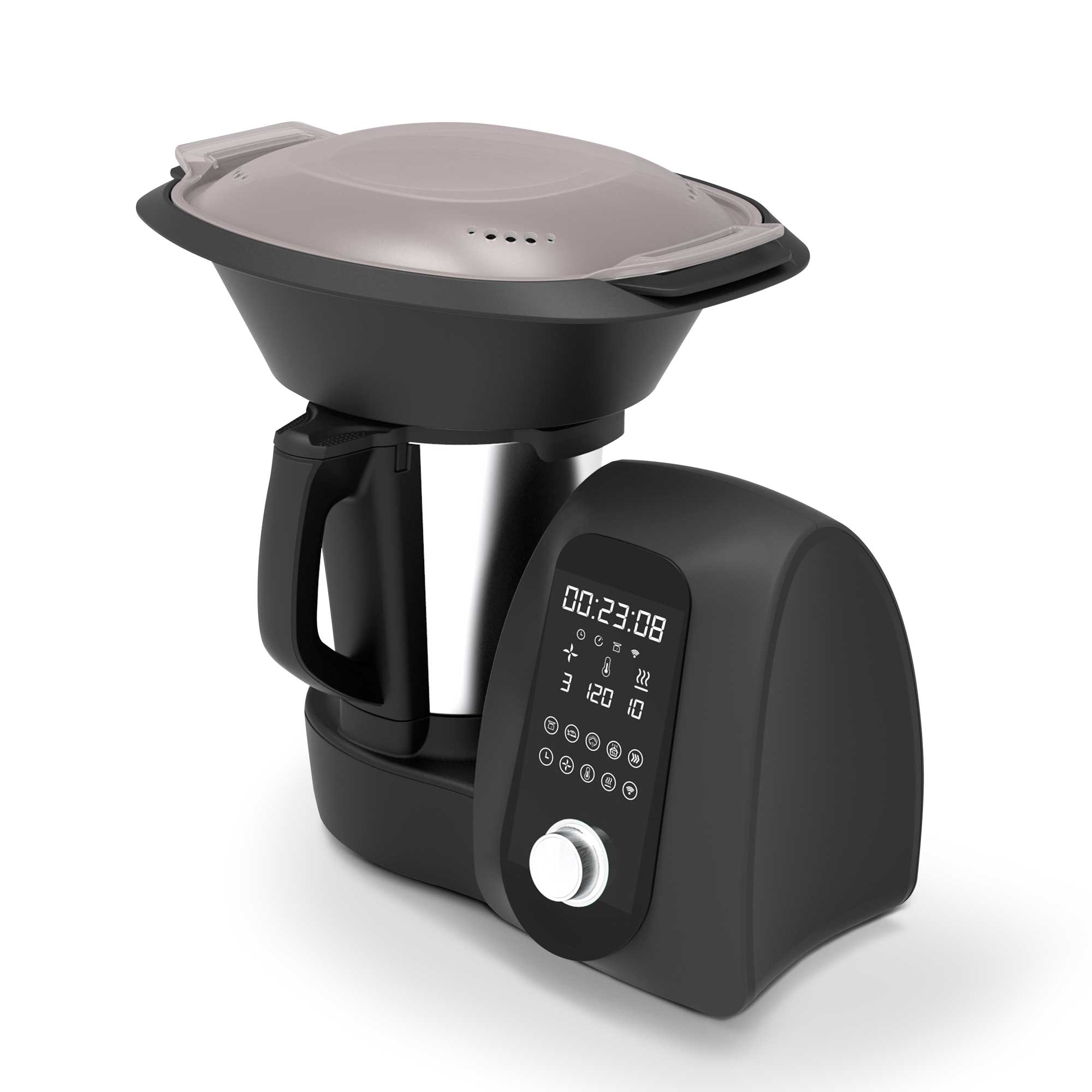 Baridi All-in-One Smart Thermo Cooker with 18 Preset Functions & App-Guided Recipes - Black (DH163) | Perfect for Meal Prep, Healthy Cooking & Busy Families