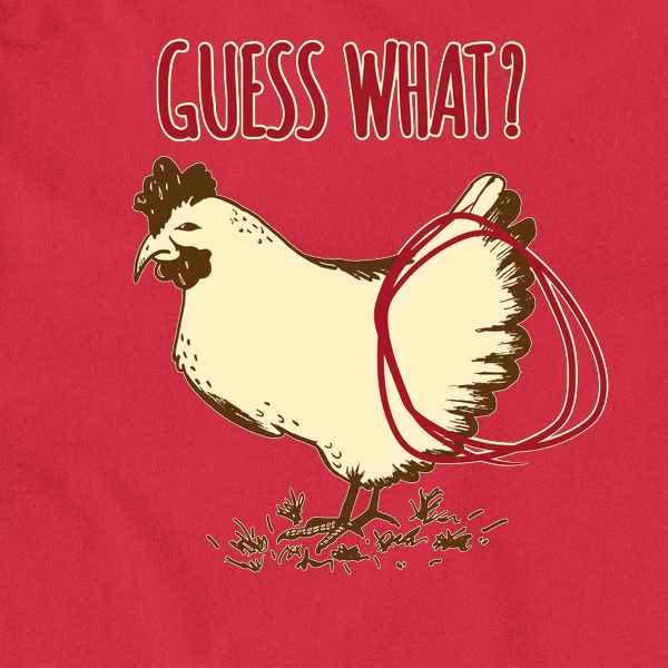 Guess What? Chicken Butt Funny Graphic T-Shirt for Men - Pop Threads Trendy Humor Tee - Perfect for Casual Wear, Gifts & Comedy Lovers