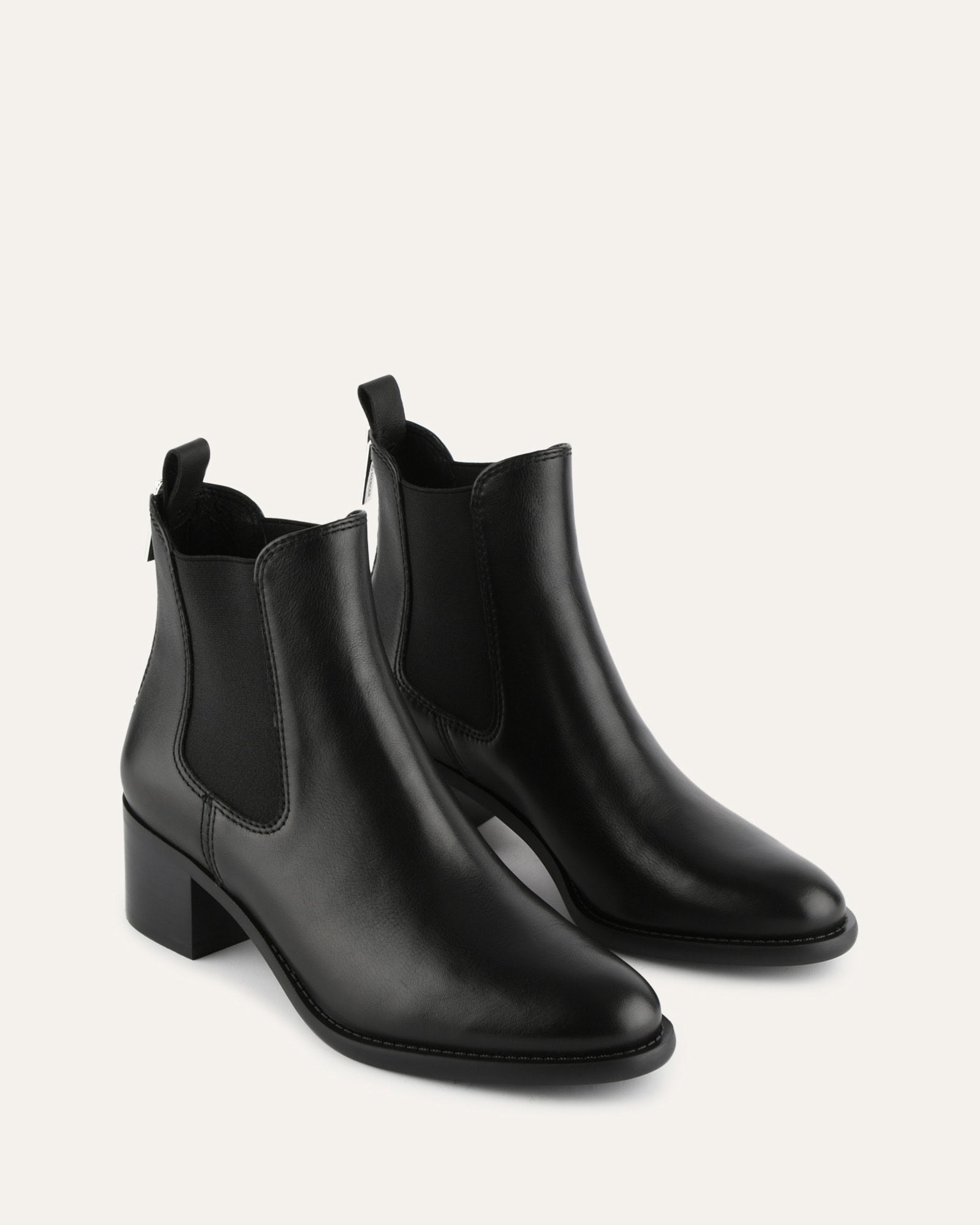 Lucas Black Leather Mid Ankle Boots for Women - Stylish & Comfortable Footwear for Casual Outings, Work & Everyday Wear