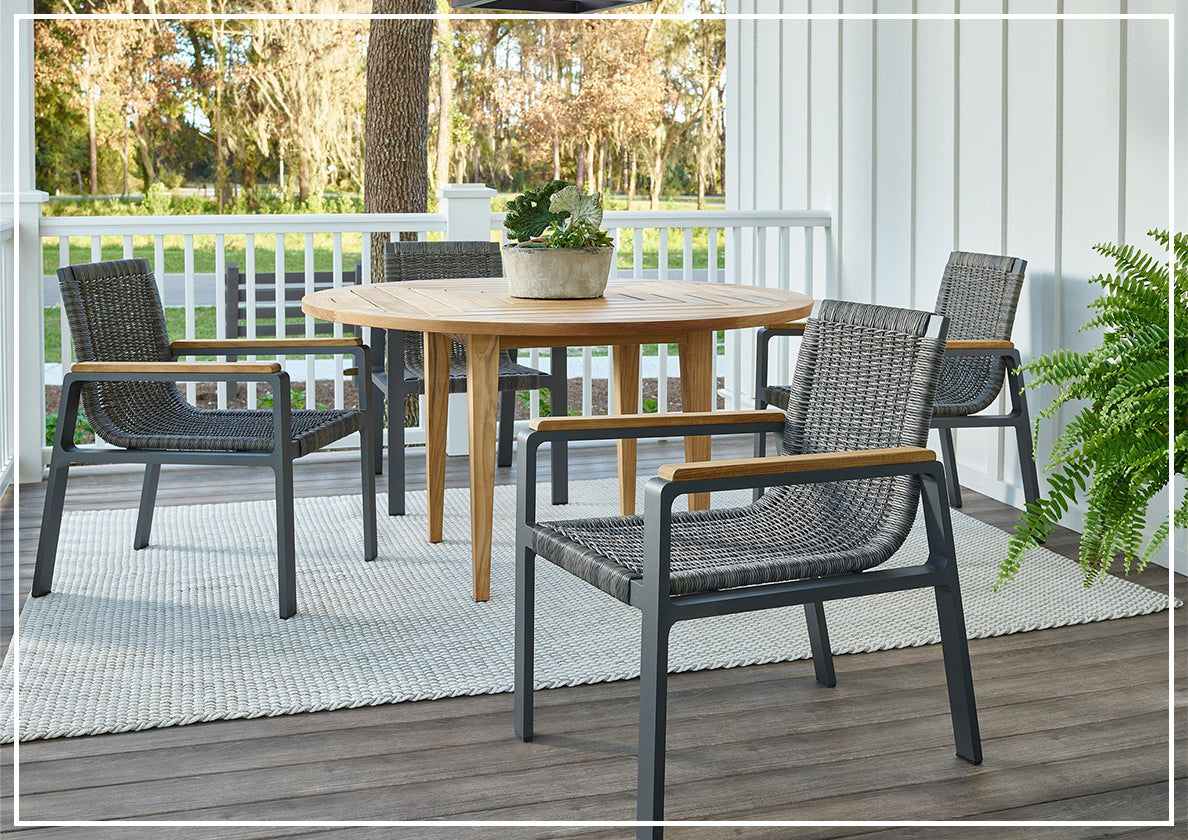 Universal Coastal Living Outdoor San Clemente Dining Chair - Weather-Resistant Patio Furniture for Beach House, Poolside, and Garden Dining Areas