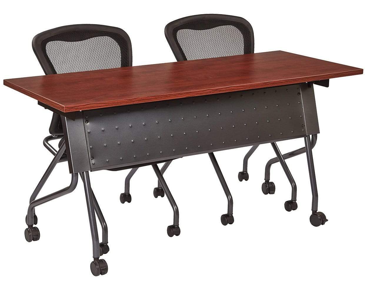 Office Star Pro Line II Armless Folding Mesh Chair - 2 Pack [84220] | Ergonomic & Breathable Office Chair for Home, Office & Conference Rooms | Perfect for Workstations, Study Areas & Small Spaces