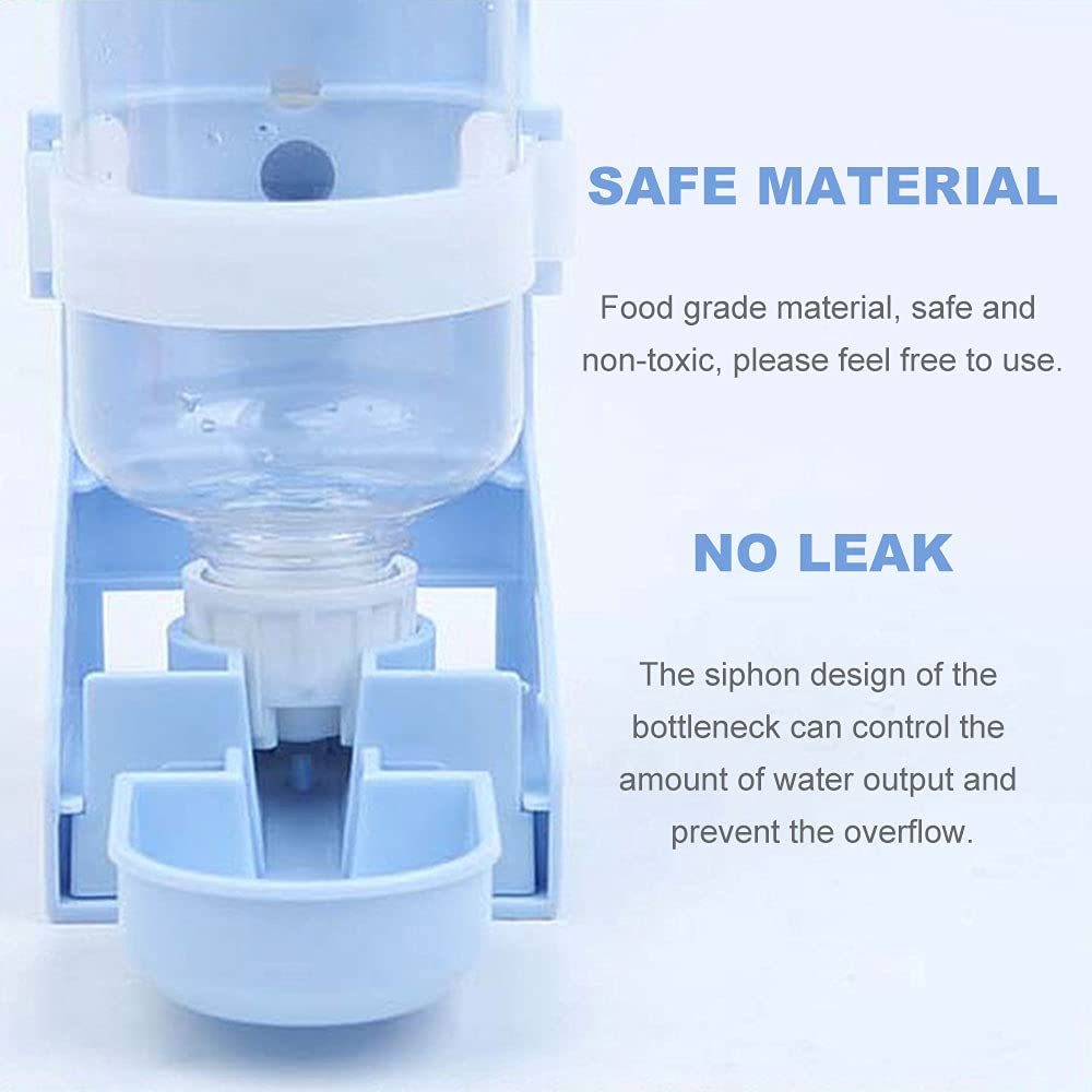 2PCS 17oz Small Animal Water Bottle - Automatic Hanging Water Dispenser for Rabbits, Guinea Pigs, Hamsters & Cages | Durable Rabbit Feeder Bowl for Indoor/Outdoor Pet Use