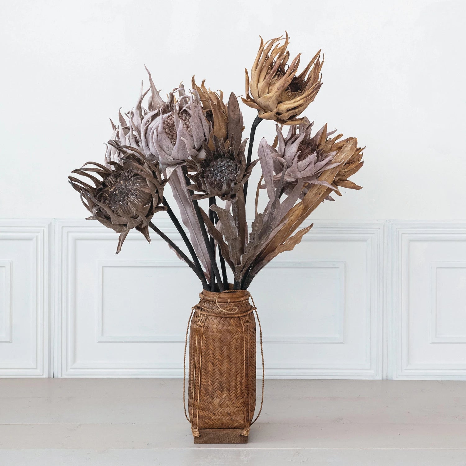 Artificial Brown Flower Picks for Bouquets, Centerpieces & DIY Floral Arrangements - Home & Wedding Decor
