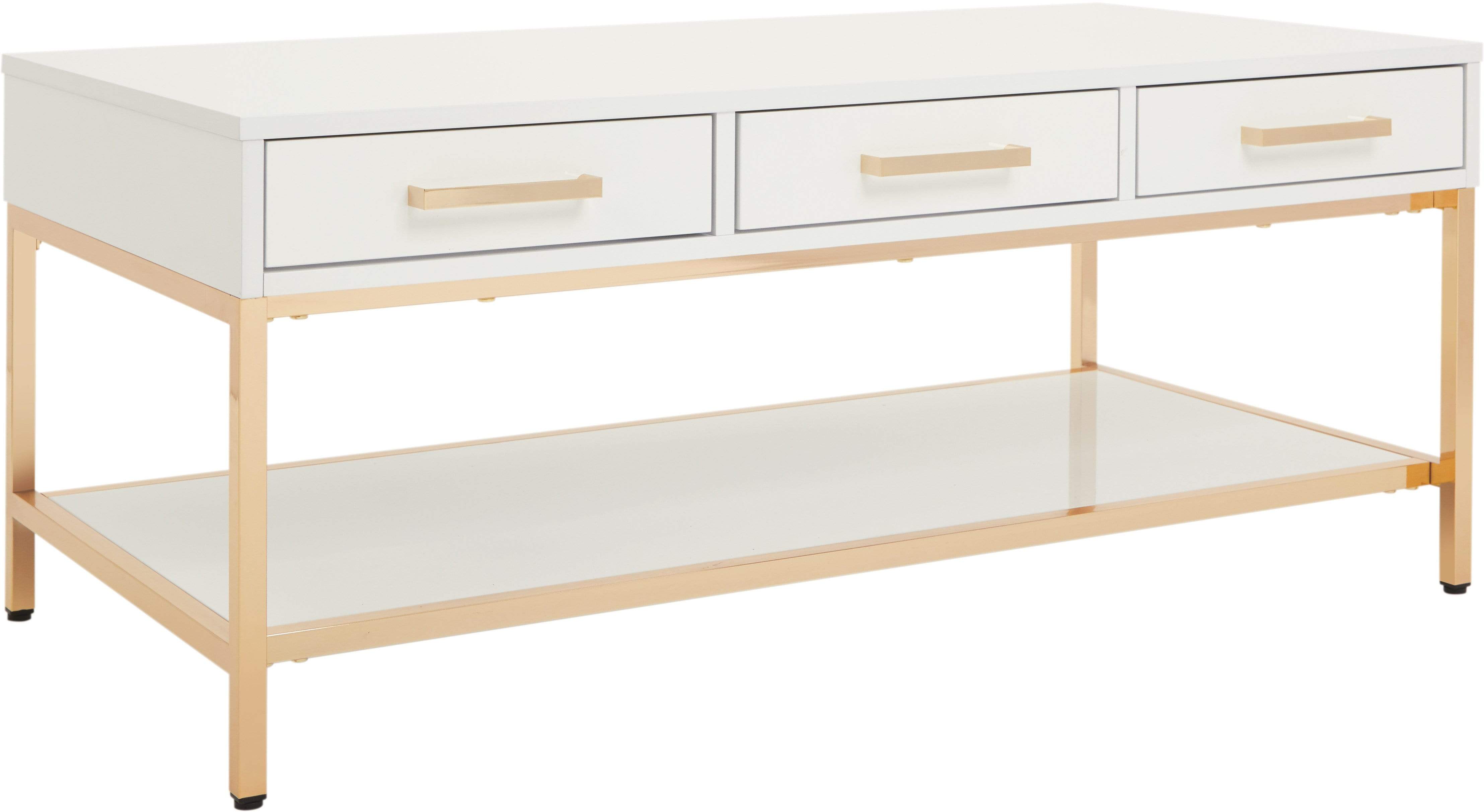 Office Star OSP Designs Alios Cocktail Table [ALS12 WH] - Modern Side Table for Living Room, Bedroom & Office - Perfect for Coffee, Books & Decor