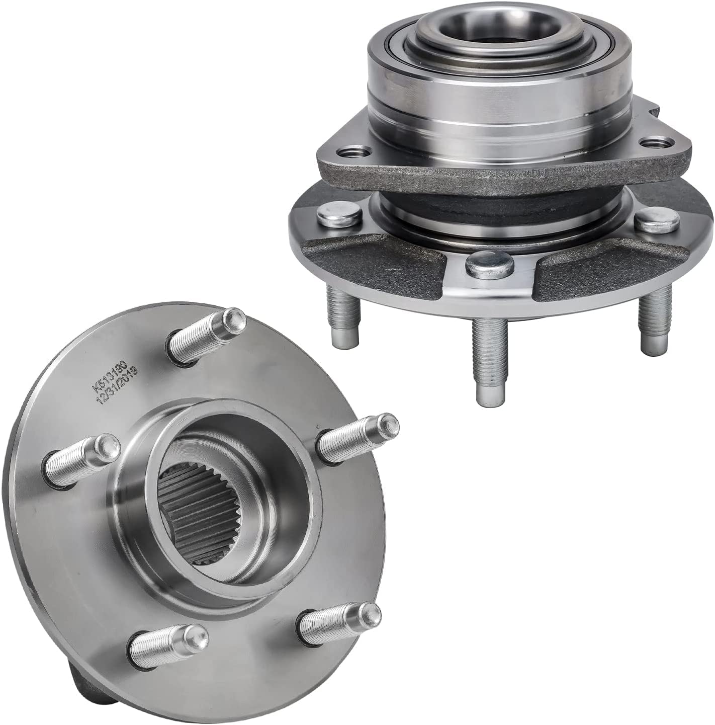Detroit Axle - 4pc Wheel Bearing Hubs Kit for Saturn Vue, Chevrolet Equinox, Pontiac Torrent - Front & Rear Replacement (Non-ABS) - Perfect for DIY Car Repairs & Maintenance