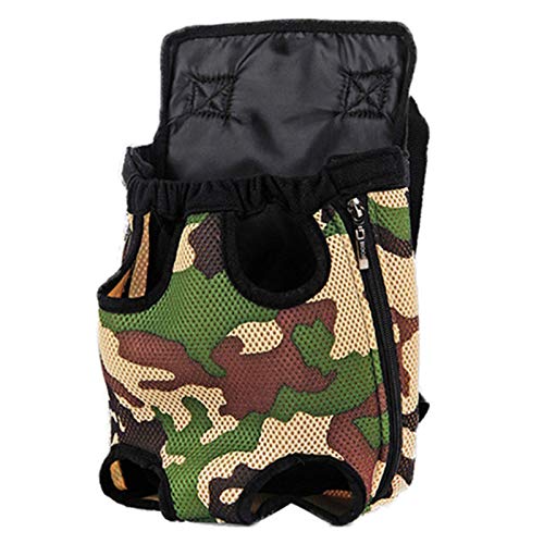 Adjustable Hands-Free Pet Carrier Backpack for Small & Medium Dogs, Cats, Puppies & Bunnies - Legs-Out Front Design for Outdoor Travel, Hiking & Daily Commutes