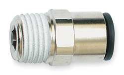 3/8 Inch OD Male Connector - 290 PSI High Pressure Fitting - Pack of 10 - Ideal for Hydraulic Systems, Plumbing, and Industrial Applications
