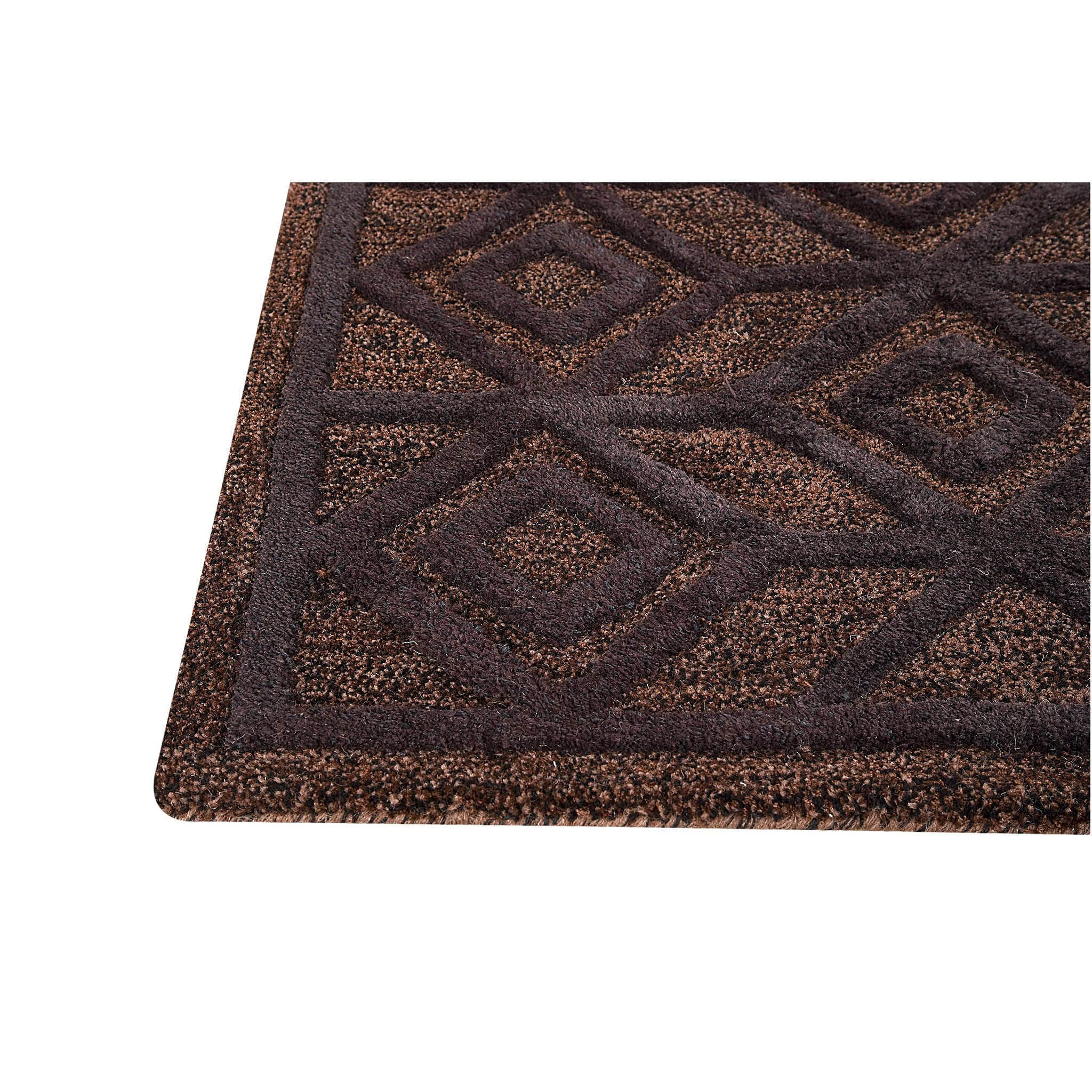 Handmade Indian Alhambra Rug - 5' x 8' Brown Traditional Carpet for Living Room, Bedroom & Home Decor | Authentic Handwoven Rug from India