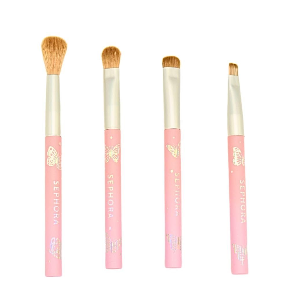 Sephora Mini Butterfly Beauty Eye Brush Set - 5-Piece Travel Makeup Brush Kit for Eyeshadow & Eyeliner | Perfect for On-the-Go Makeup & Professional Makeup Artists