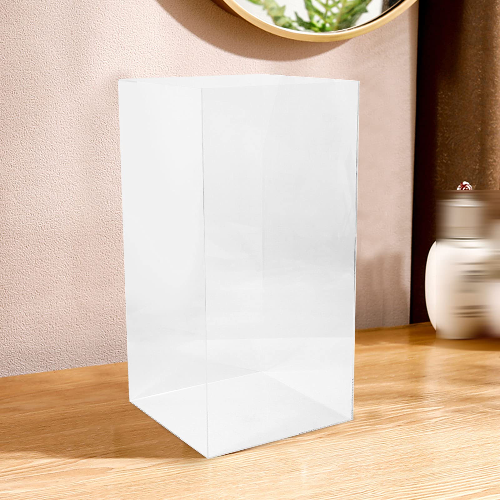 Premium Clear Acrylic Display Case for Dolls & Collectibles - 30x30x60cm (11.81x11.81x23.62in) Dustproof Protective Box - Perfect for Plush Toys, Action Figures & Valuable Collections - Ideal for Home Decor, Gift Packaging, Store Displays & Museum Showcases